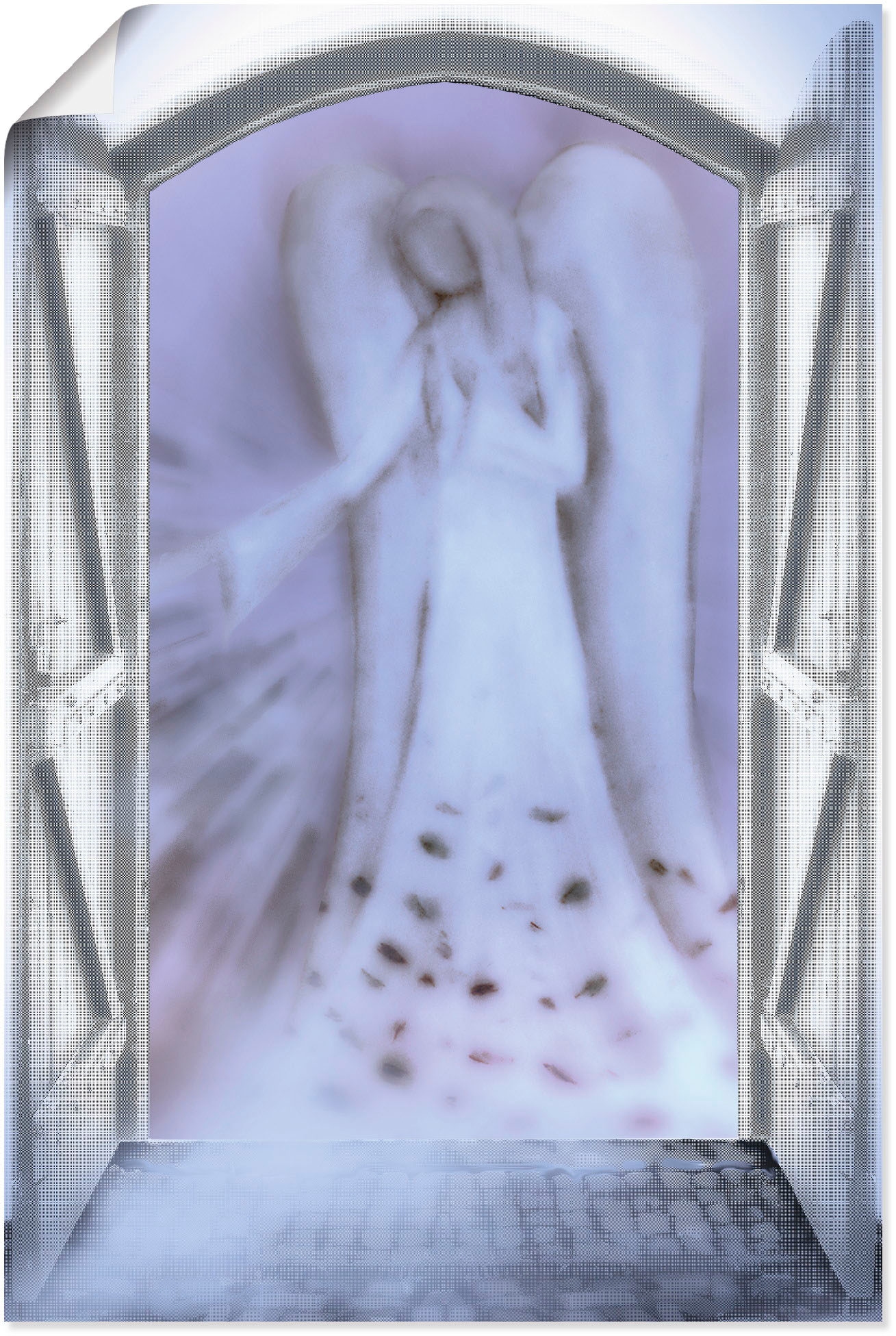 Artland Wandbild "Fensterblick - Engel vor der Tür", Religion, (1 St.), als Alubild, Outdoorbild, Leinwandbild, Poster i