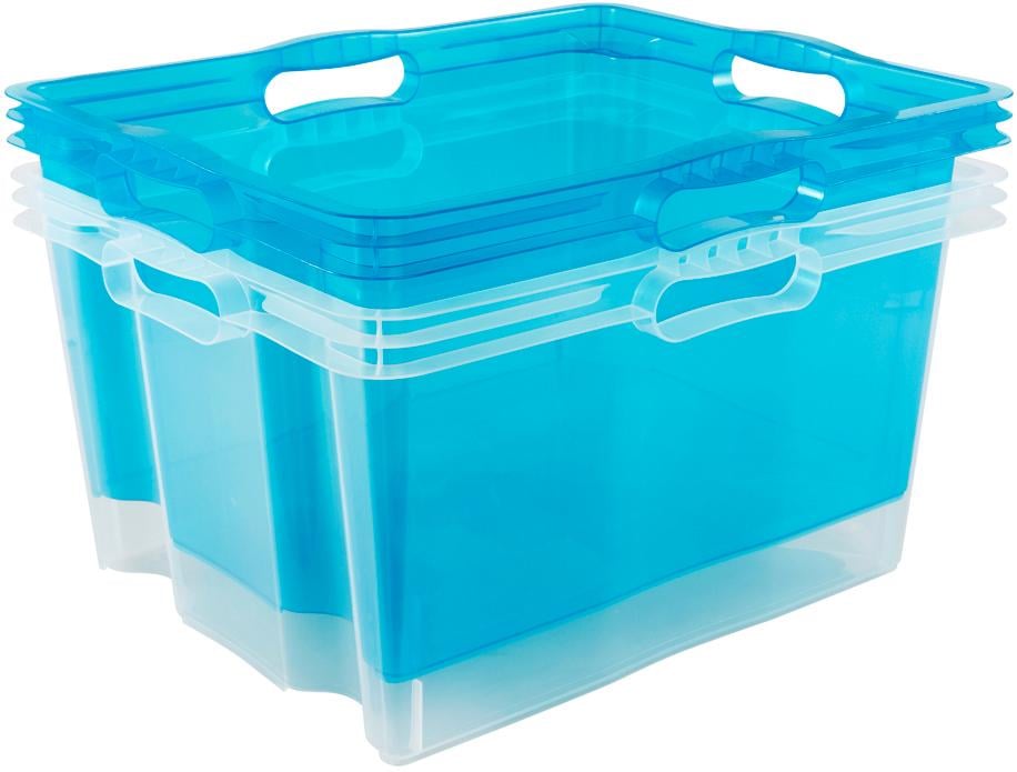 keeeper Organizer »franz«, (Set, 3 St.), Aufbewahrungsboxen xl, 24 Liter, hochwertiger Kunststoff