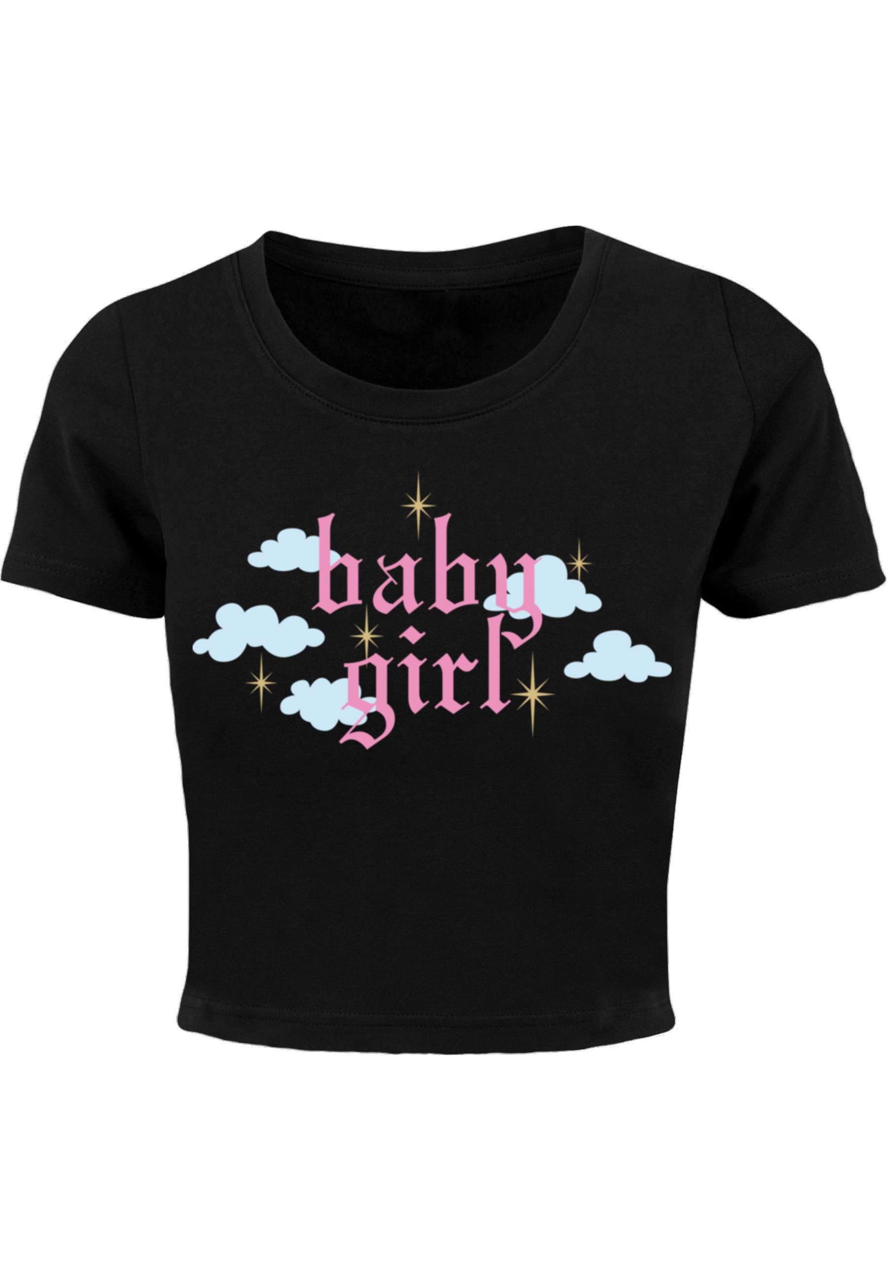 Miss Tee Kurzarmshirt "Miss Tee Damen Baby Girl Cropped Tee" 1 Stk.