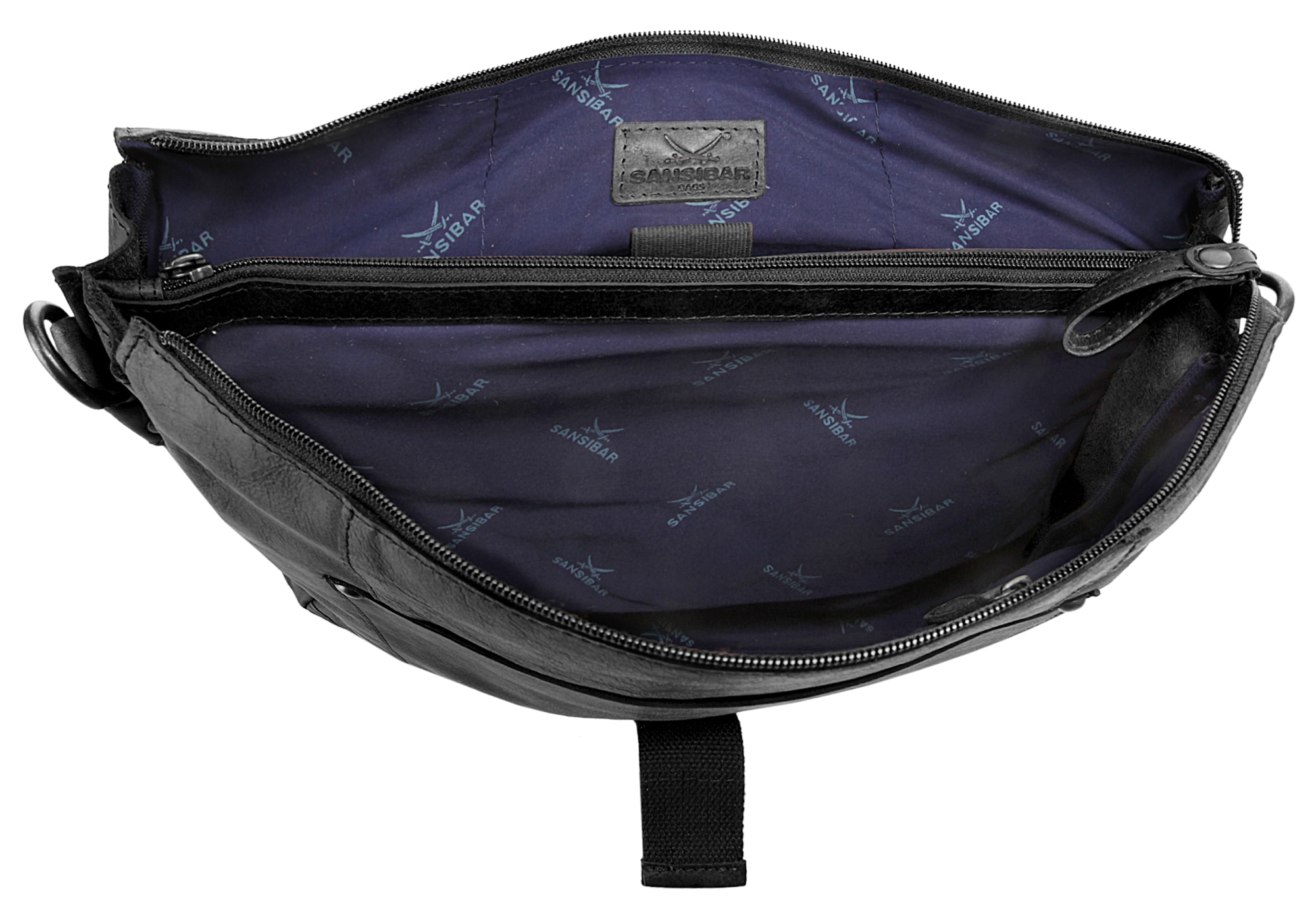 Sansibar Messenger Bag, echt Leder