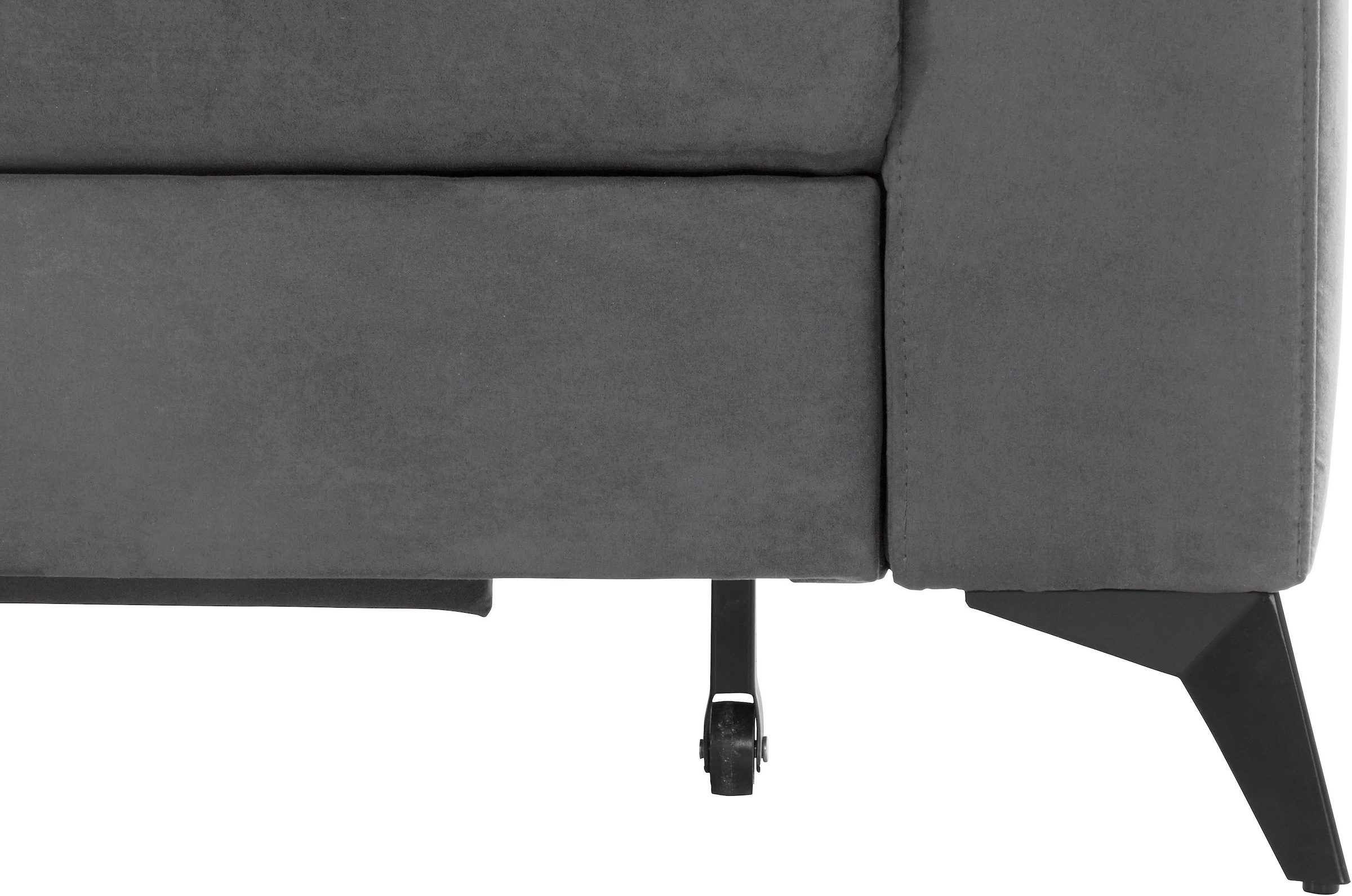 Places of Style Ecksofa »Lolland L-Form«, Wahlweise mit Bettfunktion und Bettkasten, Federkern
