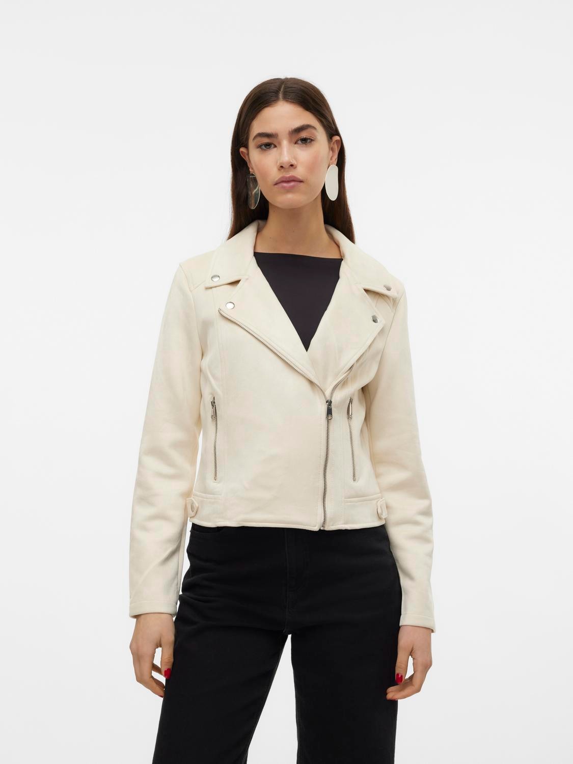 Vero Moda "VMJOSE SHORT FAUX SUEDE JACKET GA NOOS" mit asymetrischem Reißve günstig online kaufen