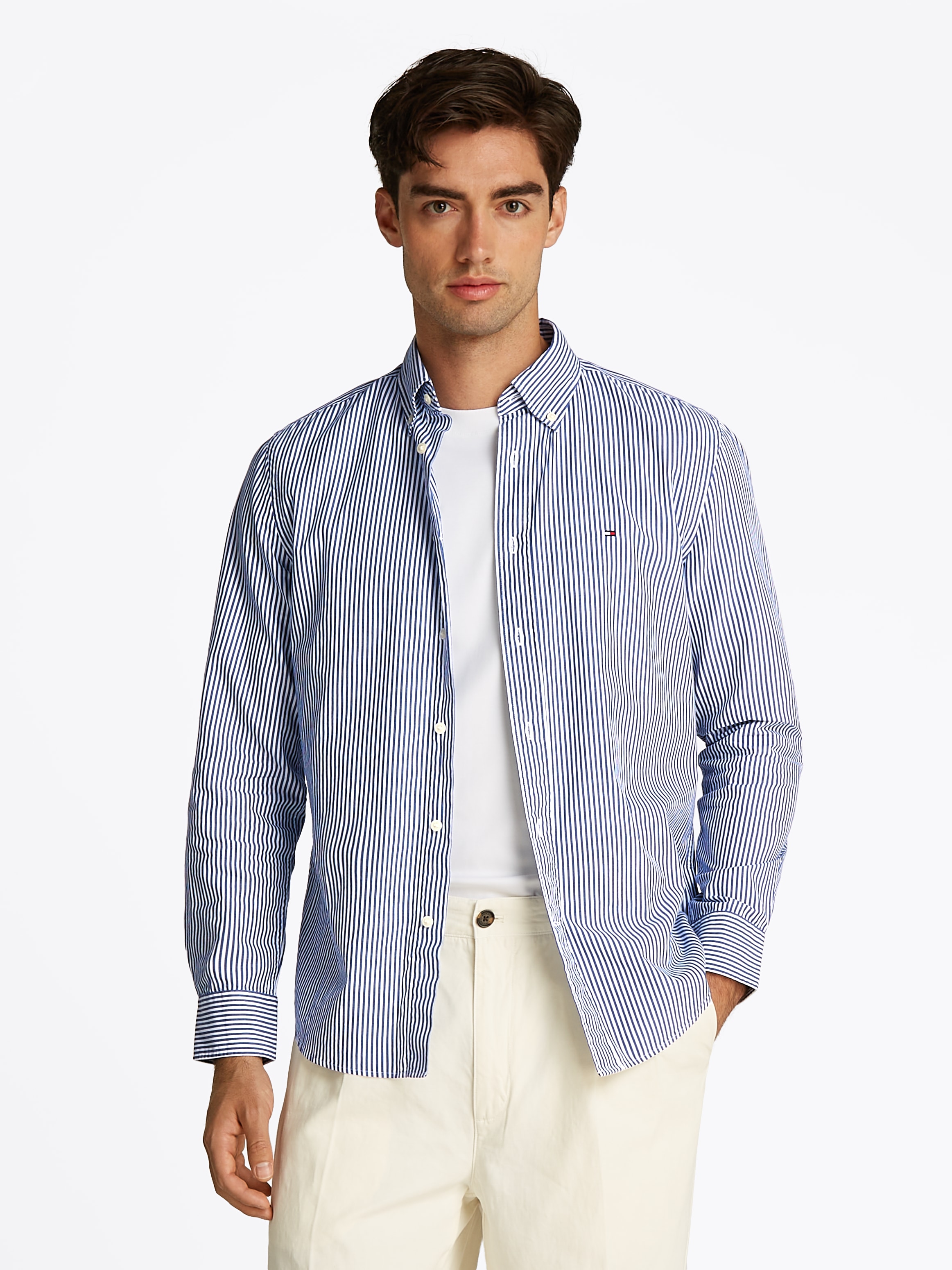 Tommy Hilfiger Langarmhemd "FLEX POPLIN CLASSIC STP RF SHIRT", mit Sreifenm günstig online kaufen