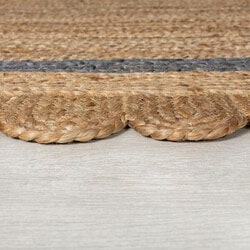 FLAIR RUGS Teppich »Grace«, rechteckig, aus 100% Jute, fußbodenheizungsgeeignet, mit Bordüre