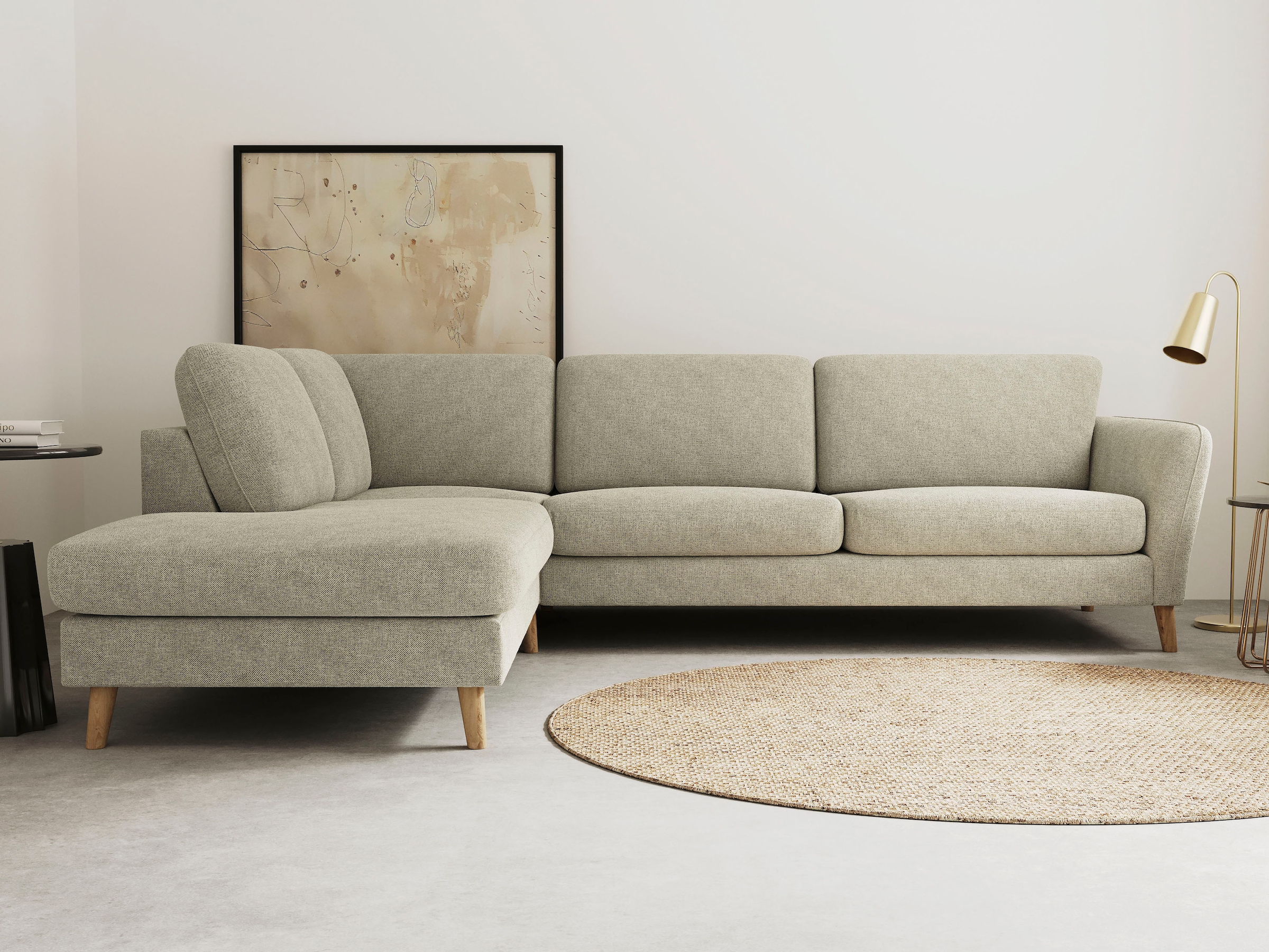 Home affaire Ecksofa "MARSEILLE 278/202 cm, L-Form, Ottom. rechts/links, ve günstig online kaufen