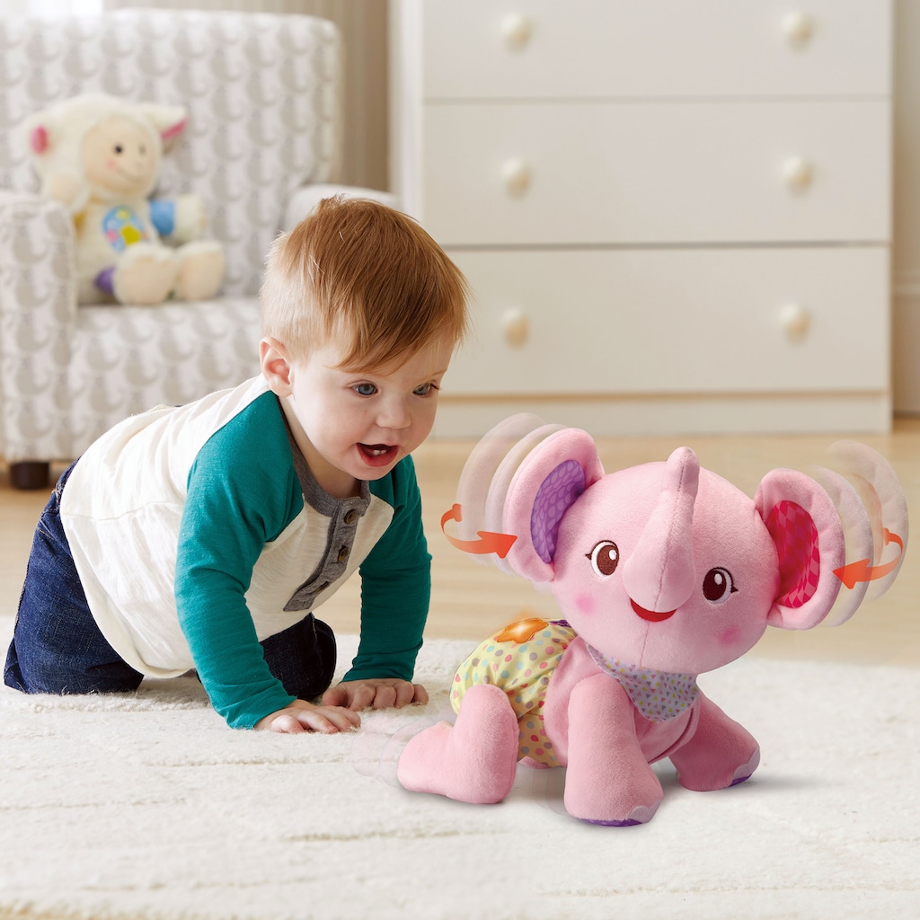 Vtech® Kuscheltier »VTechBaby, Krabbel mit mir Elefant, pink«