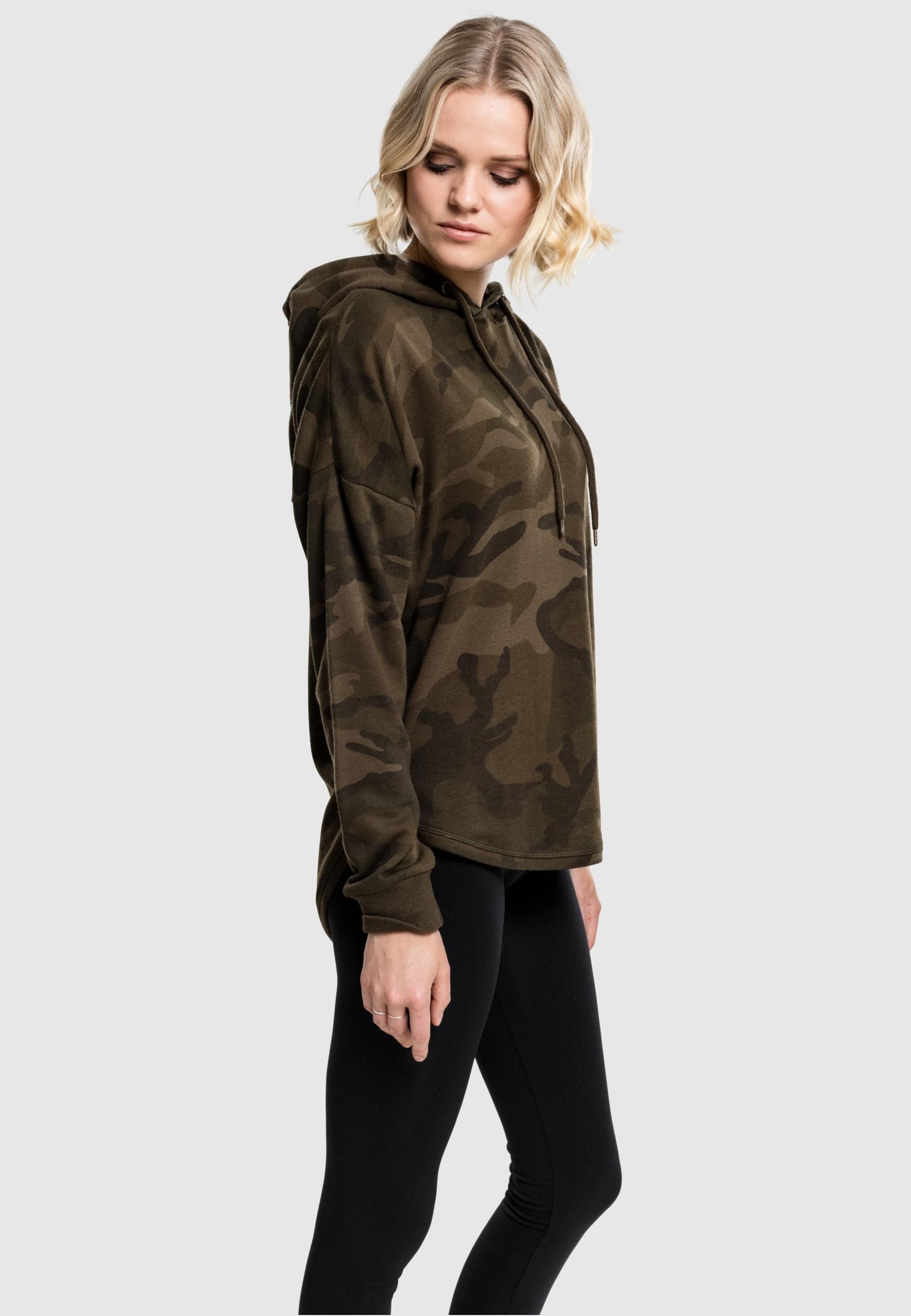 URBAN CLASSICS Rundhalspullover »Urban Classics Damen Ladies Oversized Camo Hoody«, (1 tlg.)