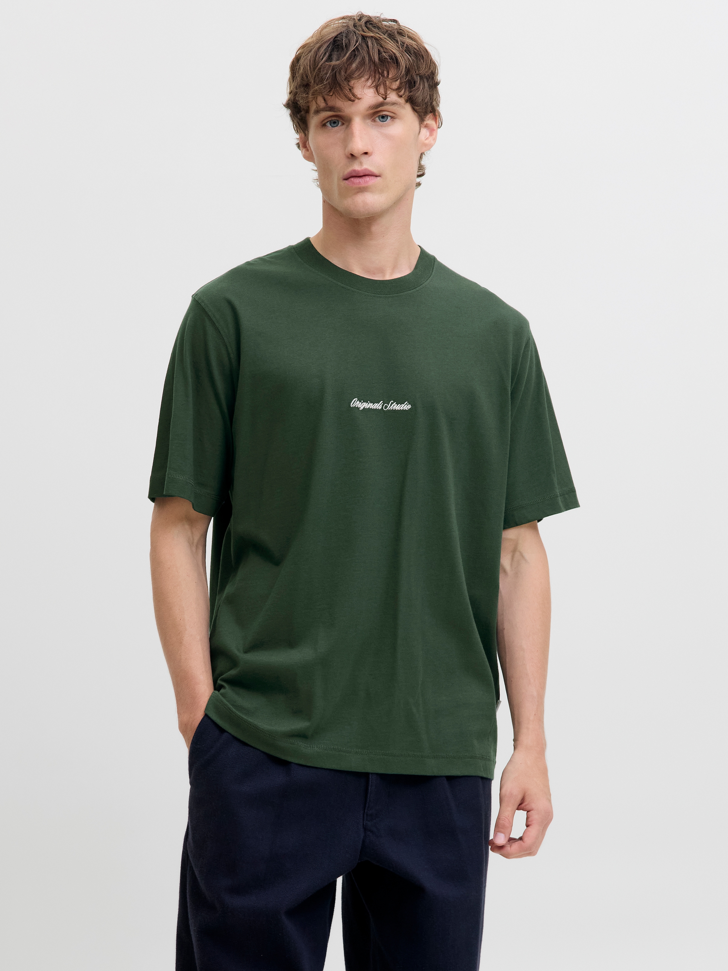 Jack & Jones Kurzarmshirt "JORNORREBRO EMB TEE SS CREW NECK NOOS" mit Logo günstig online kaufen