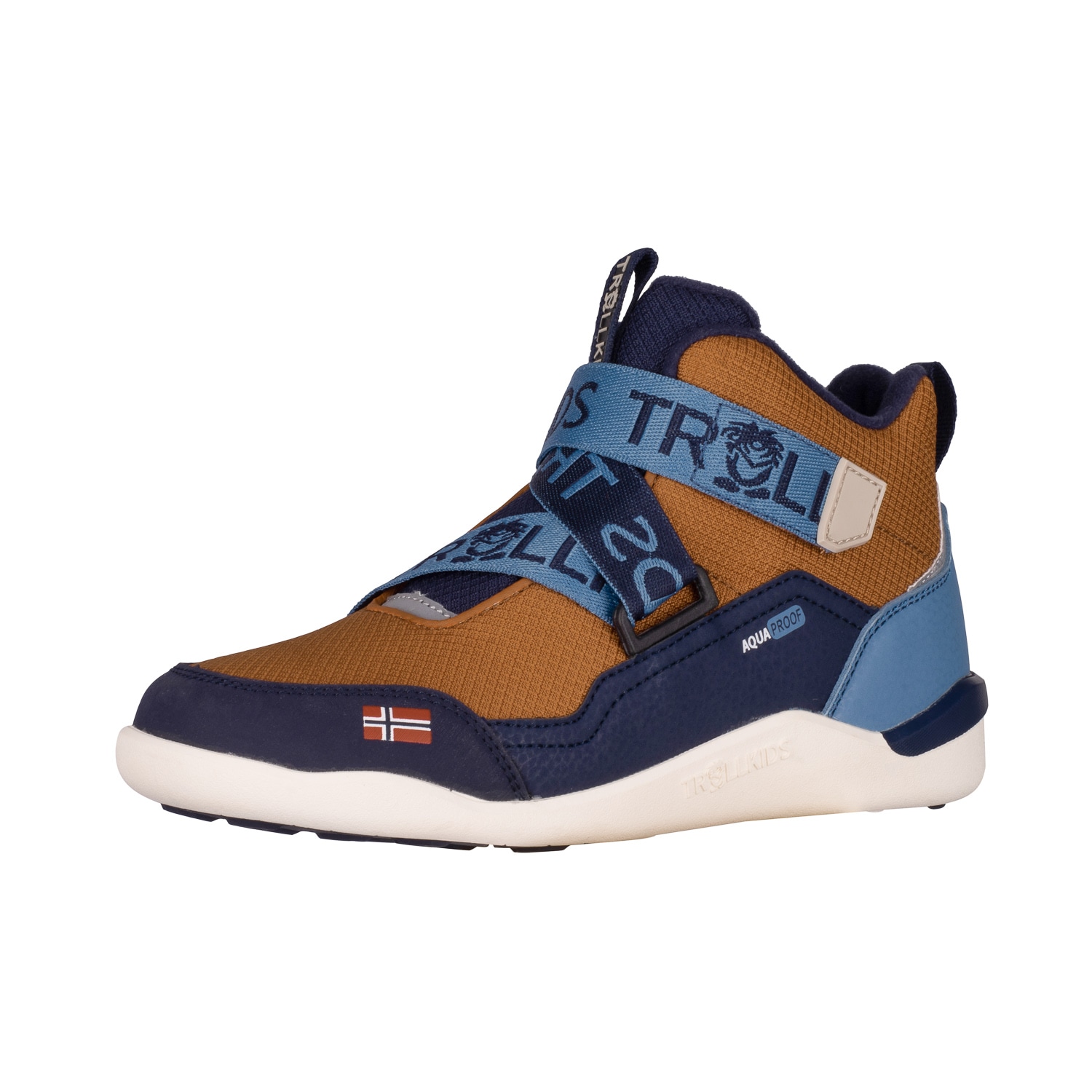 TROLLKIDS Barfußschuh "KIDS NORDFJORD BAREFOOT WINTER HIKER" wasserdicht, warmes Fleecefutter