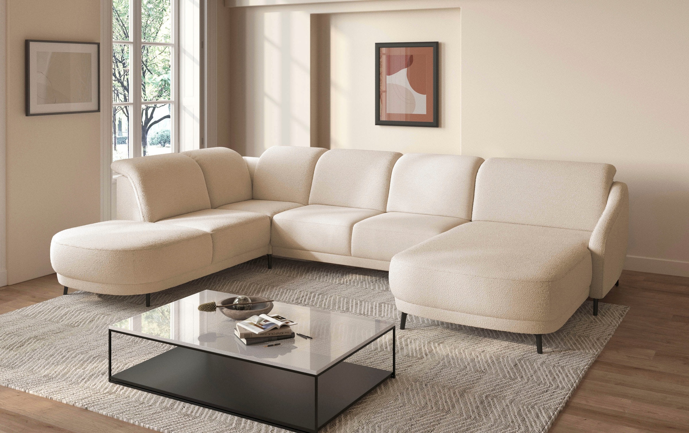 sit&more Sit&more sofa »Blues U-Form« ir Kopfte...