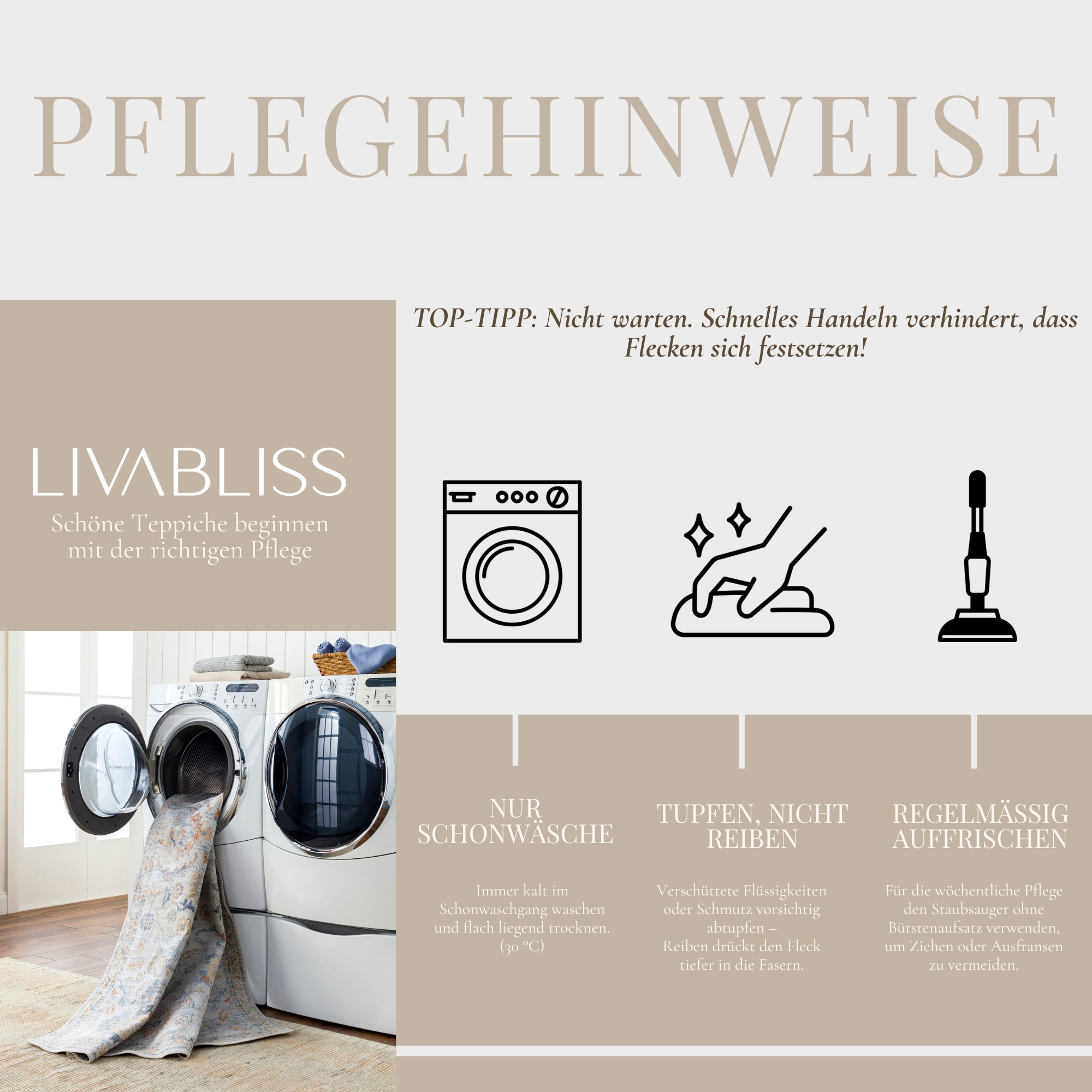 Livabliss Teppich »CUZCO« rechteckig 11 mm Höhe Orient-Optik, Vintage Design, Boho Stil, Kurzflor, Wohnzimmer