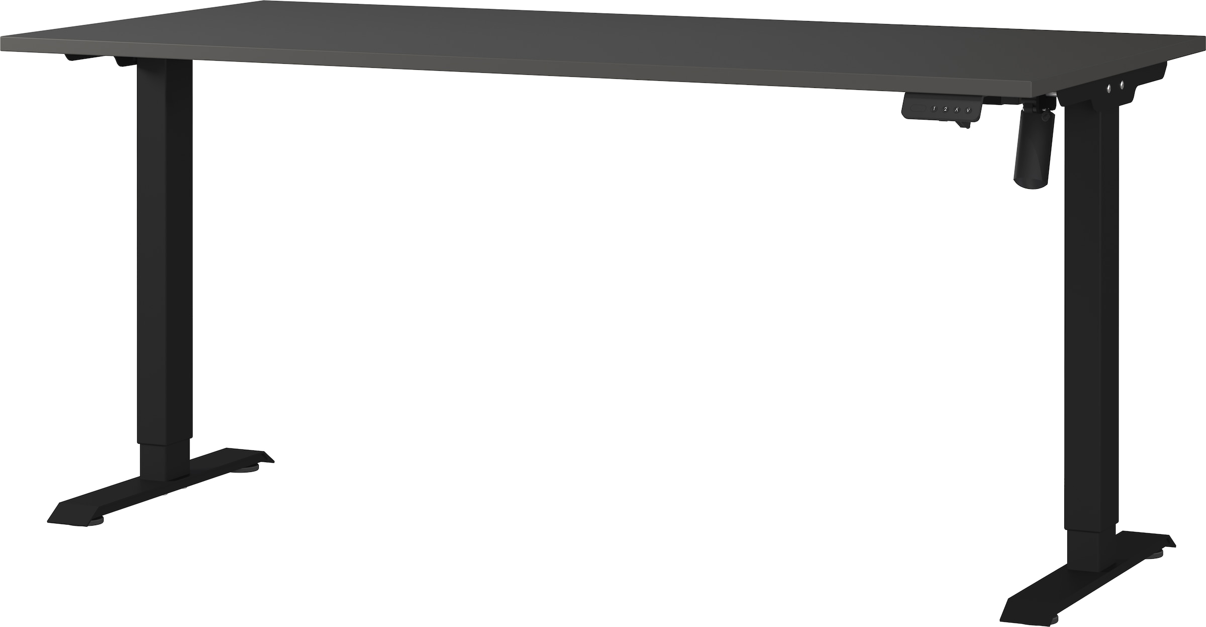 GERMANIA Schreibtisch "Boras" Breite 120/140/160/180 cm, Metallgestell, elektrisch höhenverstellbar