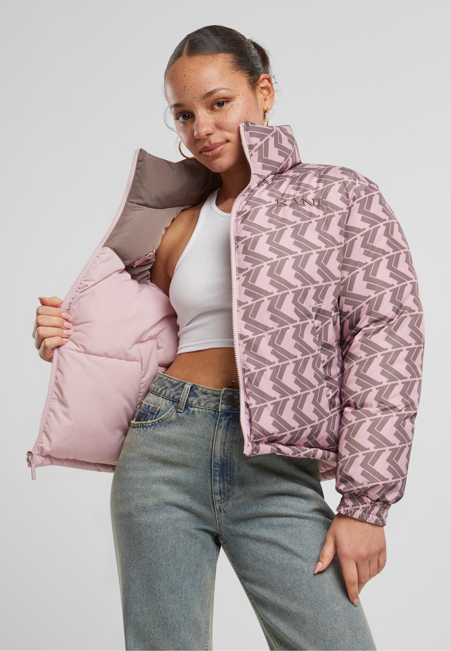 Karl Kani Winterjacke »Karl Kani Karl Kani OG Reversible Puffer Jacket«, (1 St.), ohne Kapuze