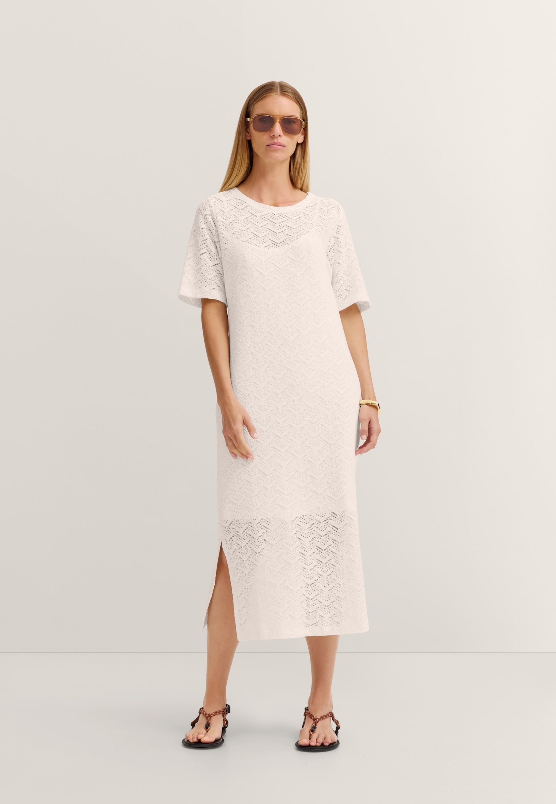 bugatti Sommerkleid mit Struktur aus Baumwollmix günstig online kaufen