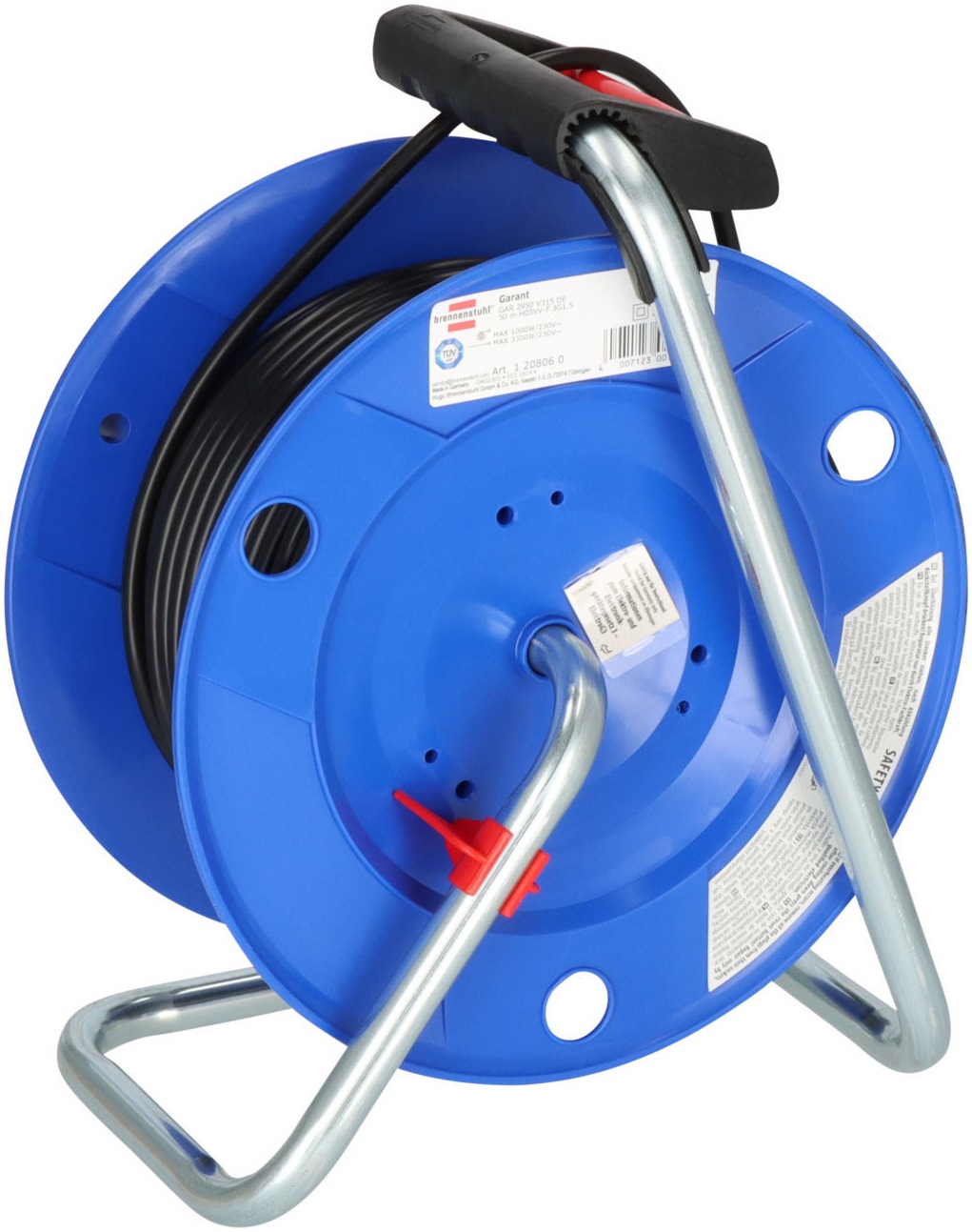 Brennenstuhl Stromkabel »Garant Kabeltrommel 50 m H05VV-F 3G1,5« Typ F (Schuko) 5.000 cm