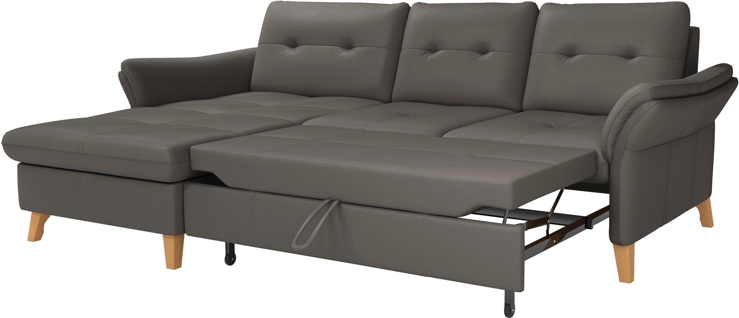 sit&more Ecksofa »Göteborg«, Sitztiefenverstellung und Federkern, wahlweise mit Bettfunktion