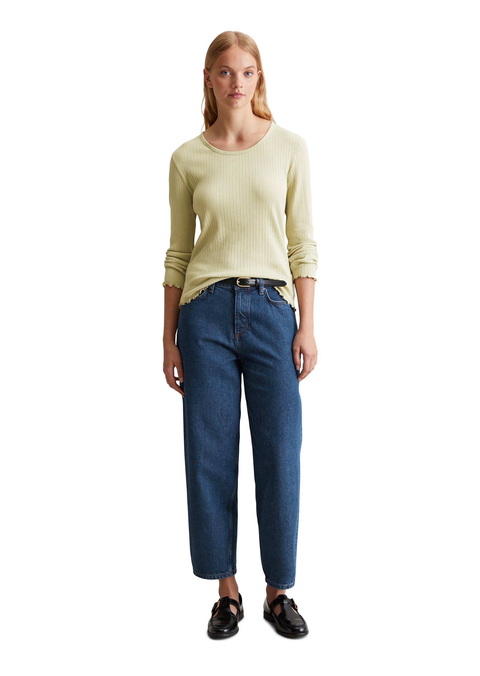 Marc O'Polo DENIM Langarmshirt »aus modernem Ribbjersey«