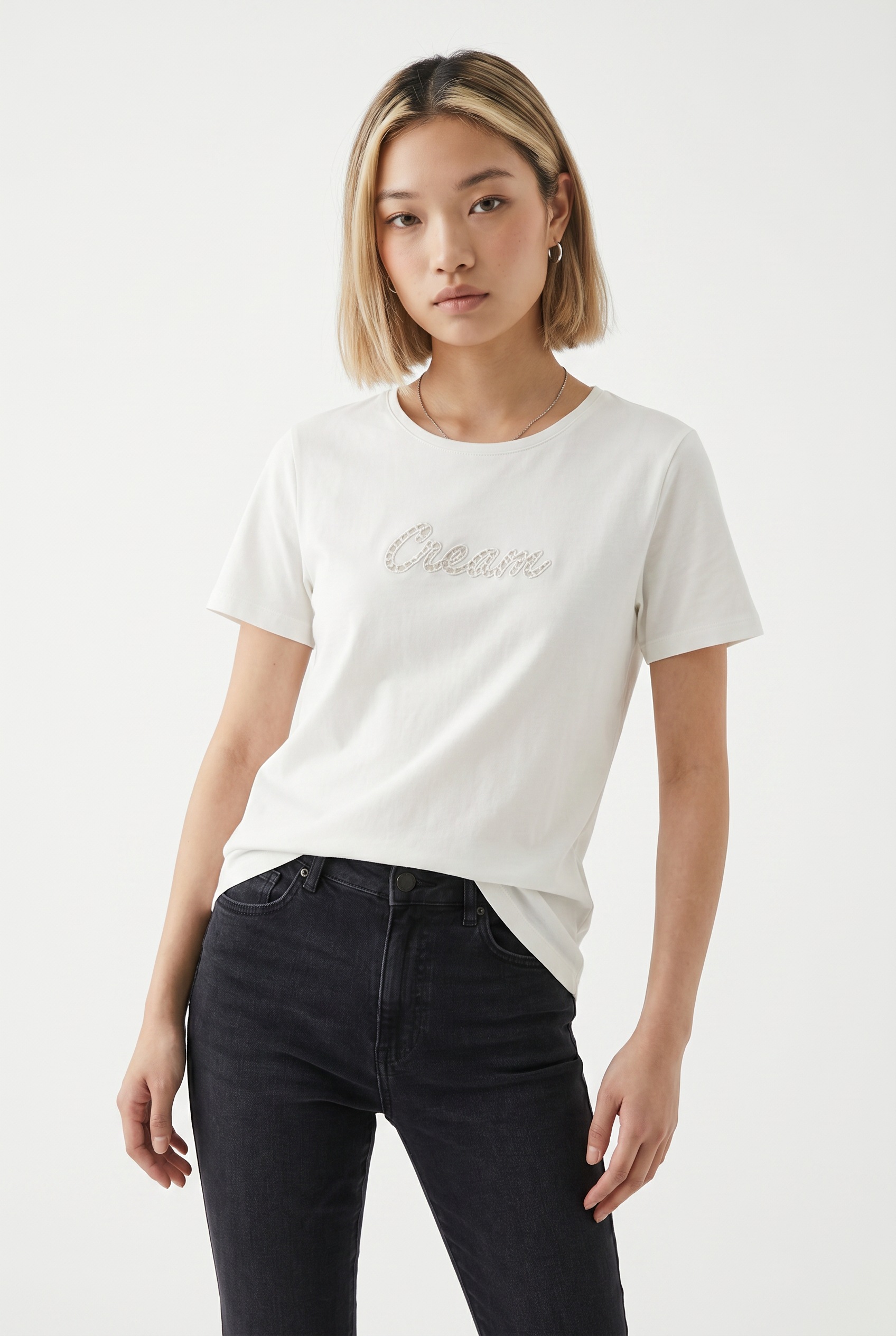 Vero Moda Kurzarmshirt »VMMIRANDA SIF SS TOP BOX JRS« Baumwolle, regular fit