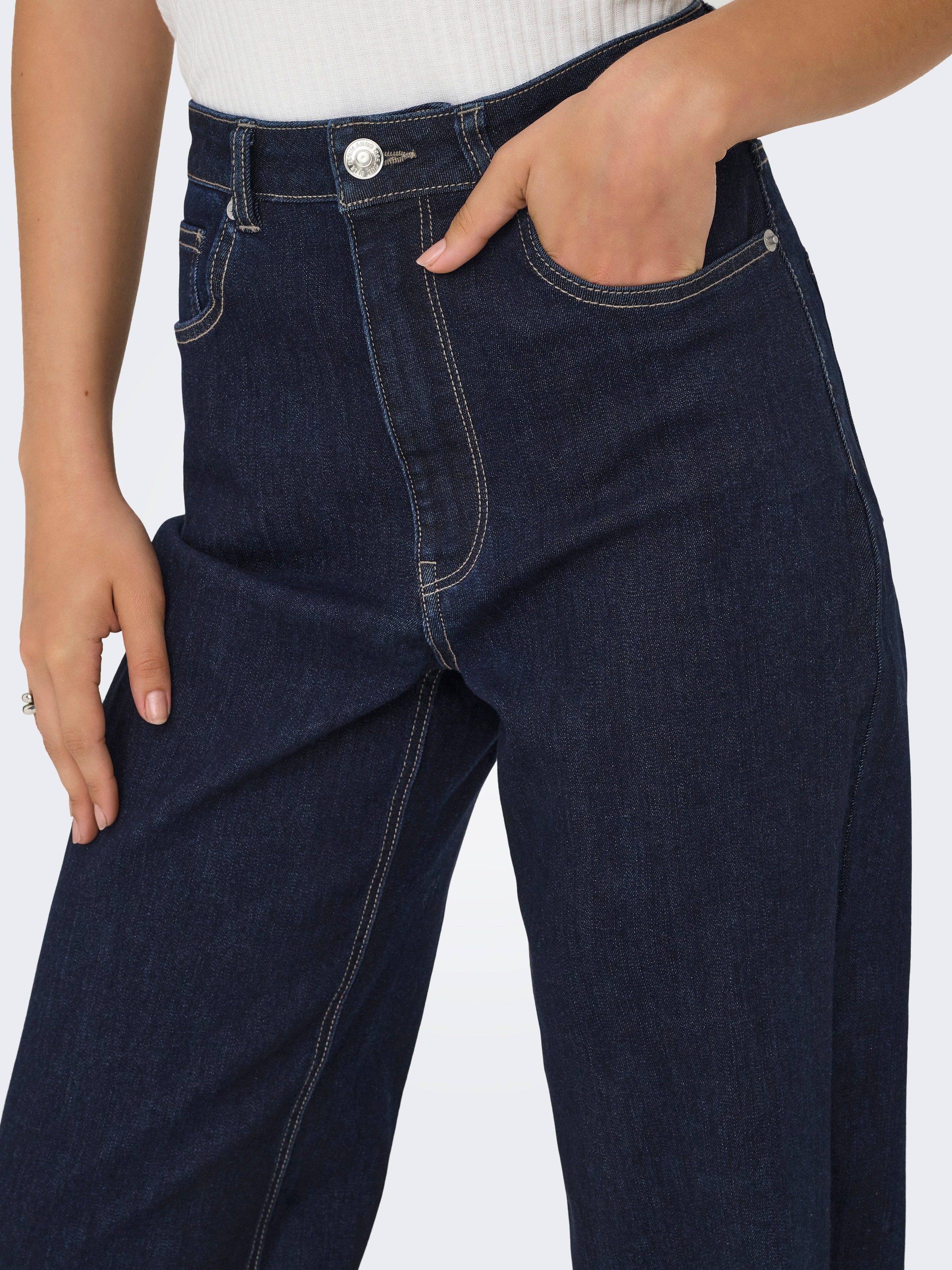 ONLY High-waist-Jeans "ONLJUICY-WAUW HW WIDE DNM GUA334 NOOS" günstig online kaufen