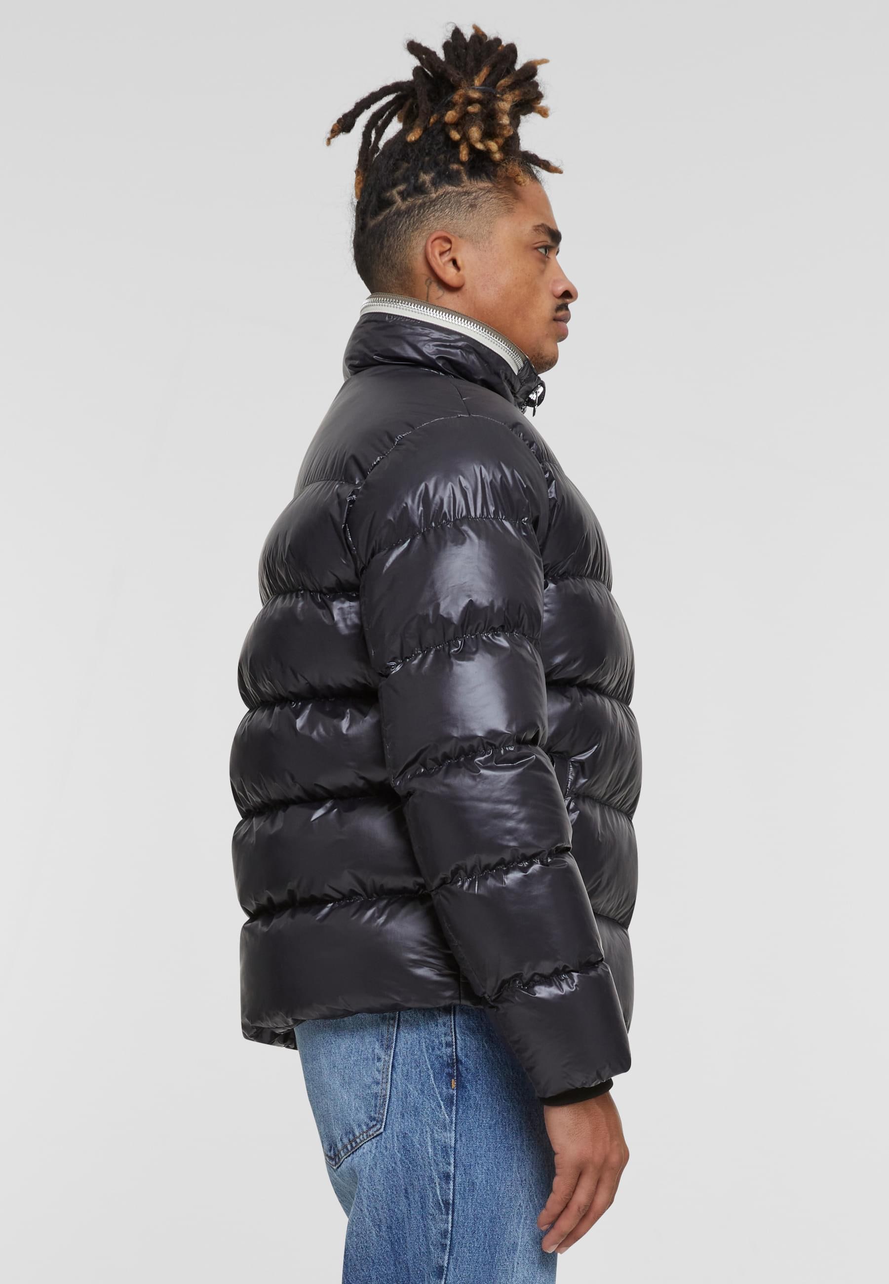 URBAN CLASSICS Winterjacke »Urban Classics Recycled Zip neck Puffer Jacket«, (1 St.), ohne Kapuze