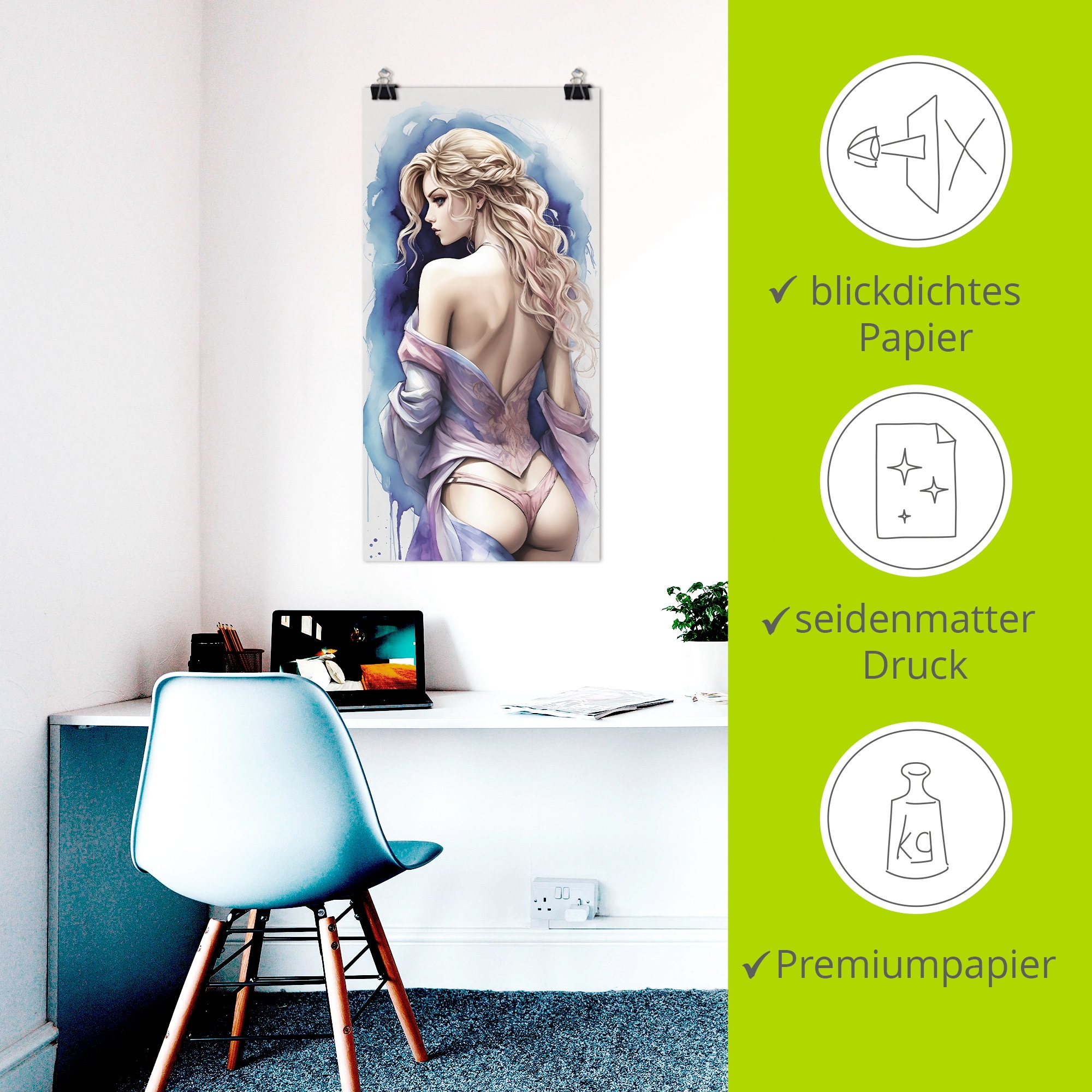 Artland Wandbild »Die Schönheit einer Frau VI« Erotische Bilder 1 Stk. tlg. als Alubild, Leinwandbild, Poster, Wandaufkleber in verschied. Größen