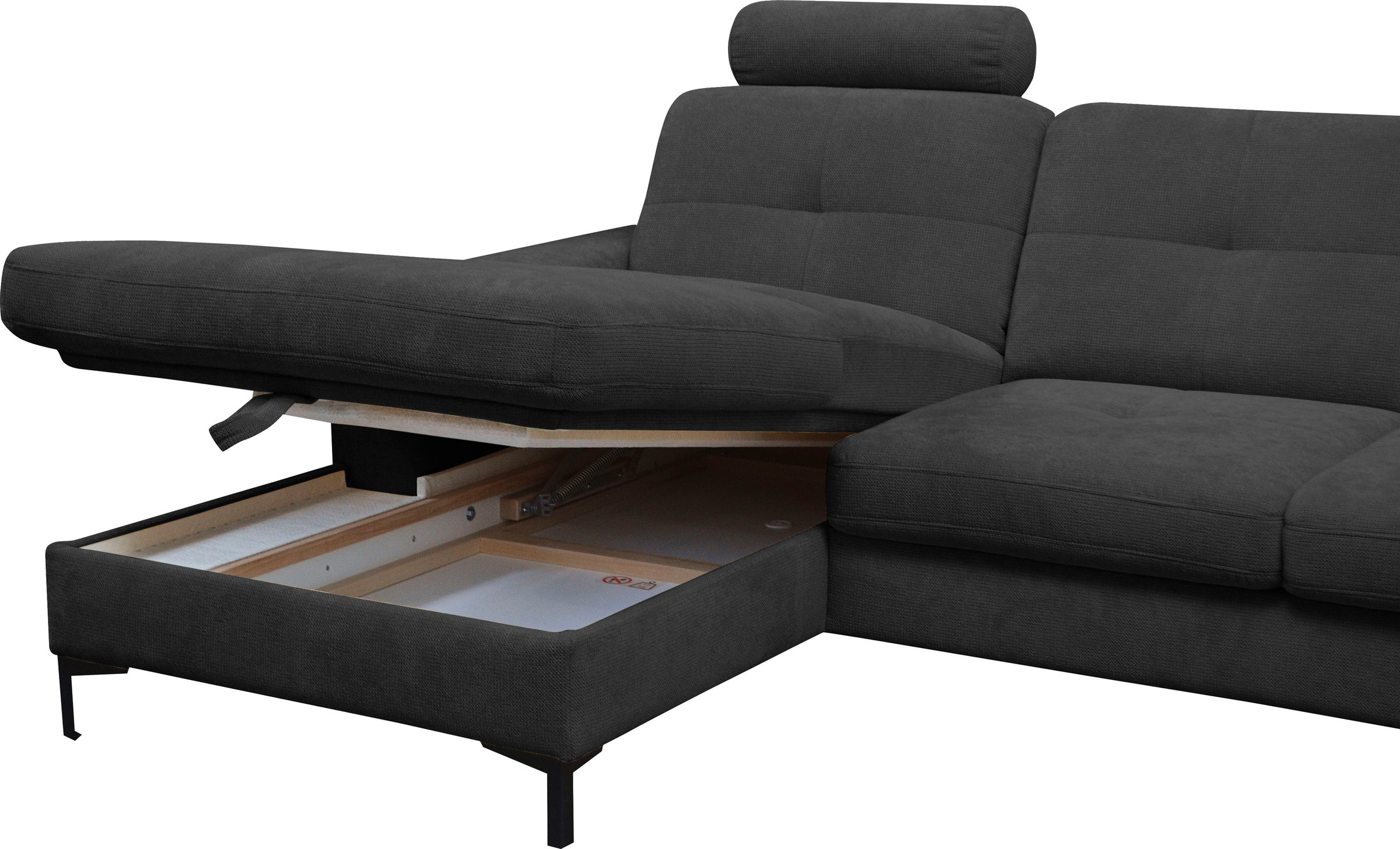 alina Ecksofa »Stelvia«, Inklusive Nackenstützen, Breite 254 cm