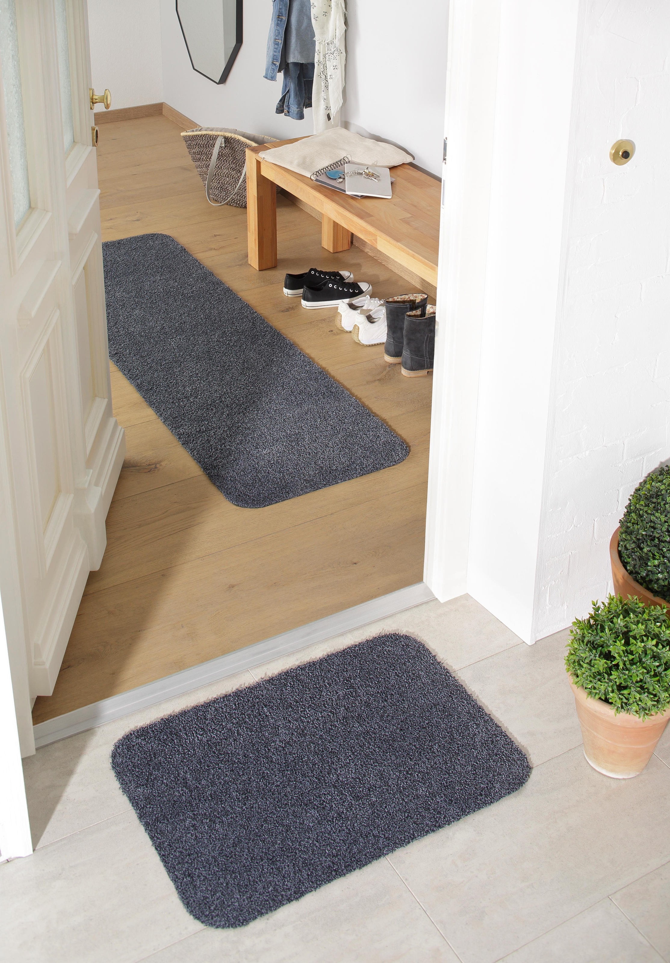my home Fußmatte »Willa«, rechteckig, 9 mm Höhe, In- und Outdoor geeignet, waschbar