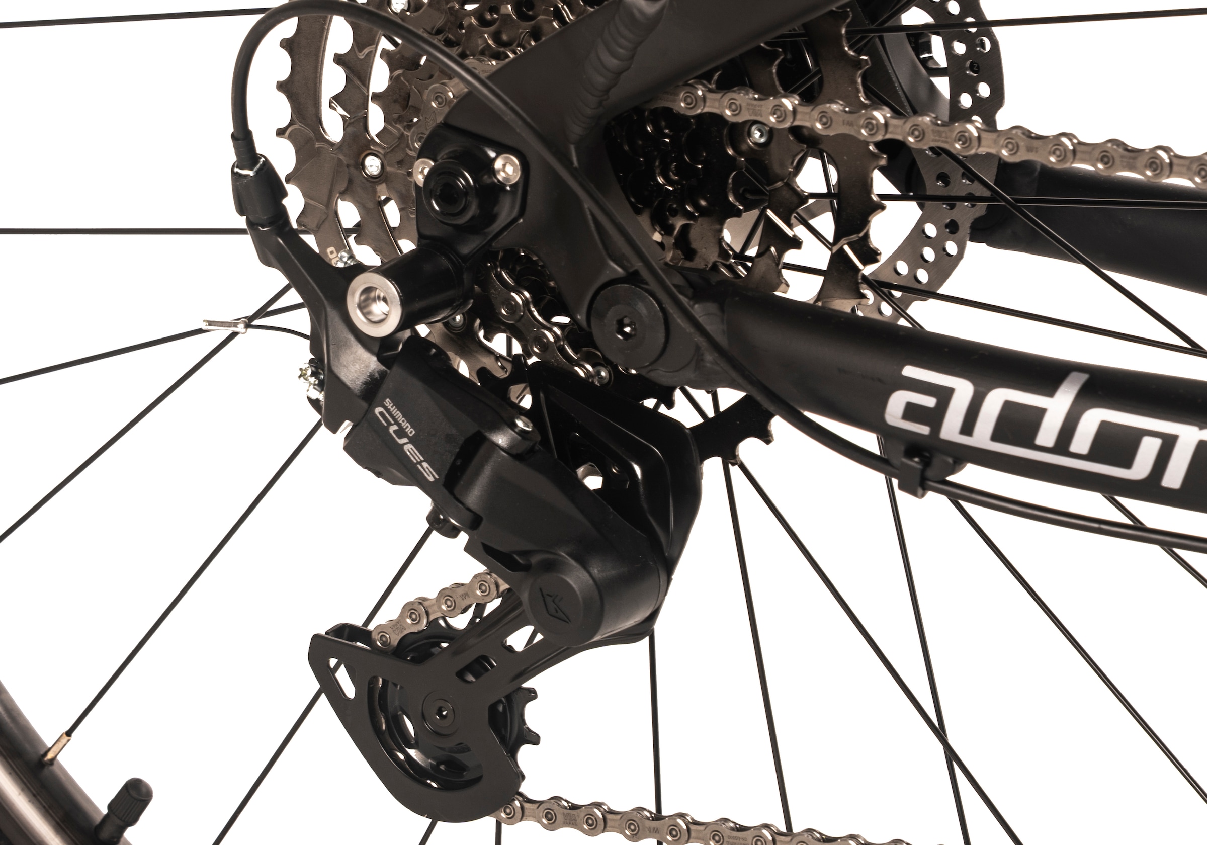 Adore E-Bike »Fully 29" Enforce 3.0 Mittelmotor 130NM / 15Ah Schwarz matt«, 9 Gang, Shimano, Cues, Mittelmotor 250 W