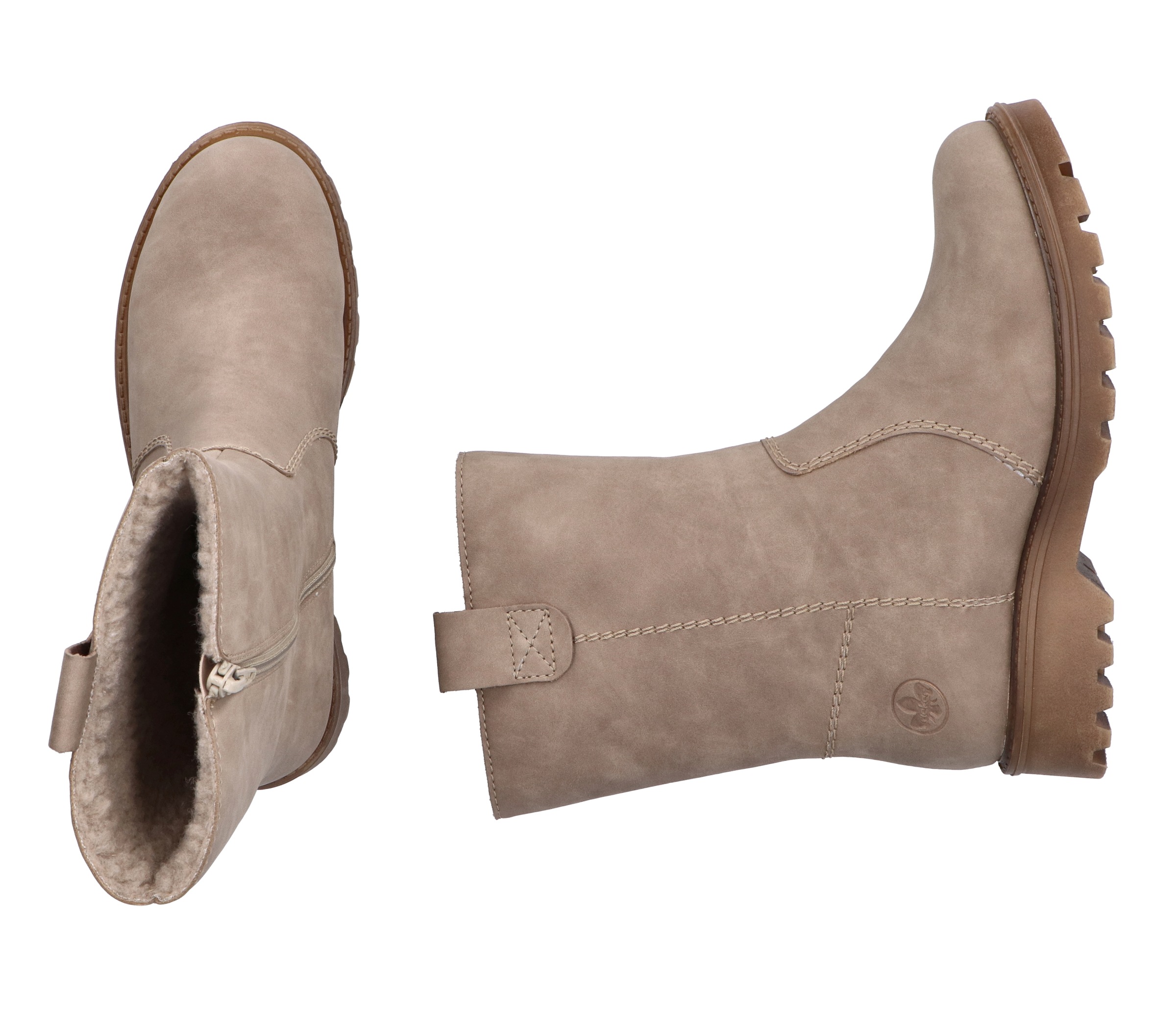 Rieker Winterstiefelette, Winterboots, Profilsohle, mit Innenreißverschluss