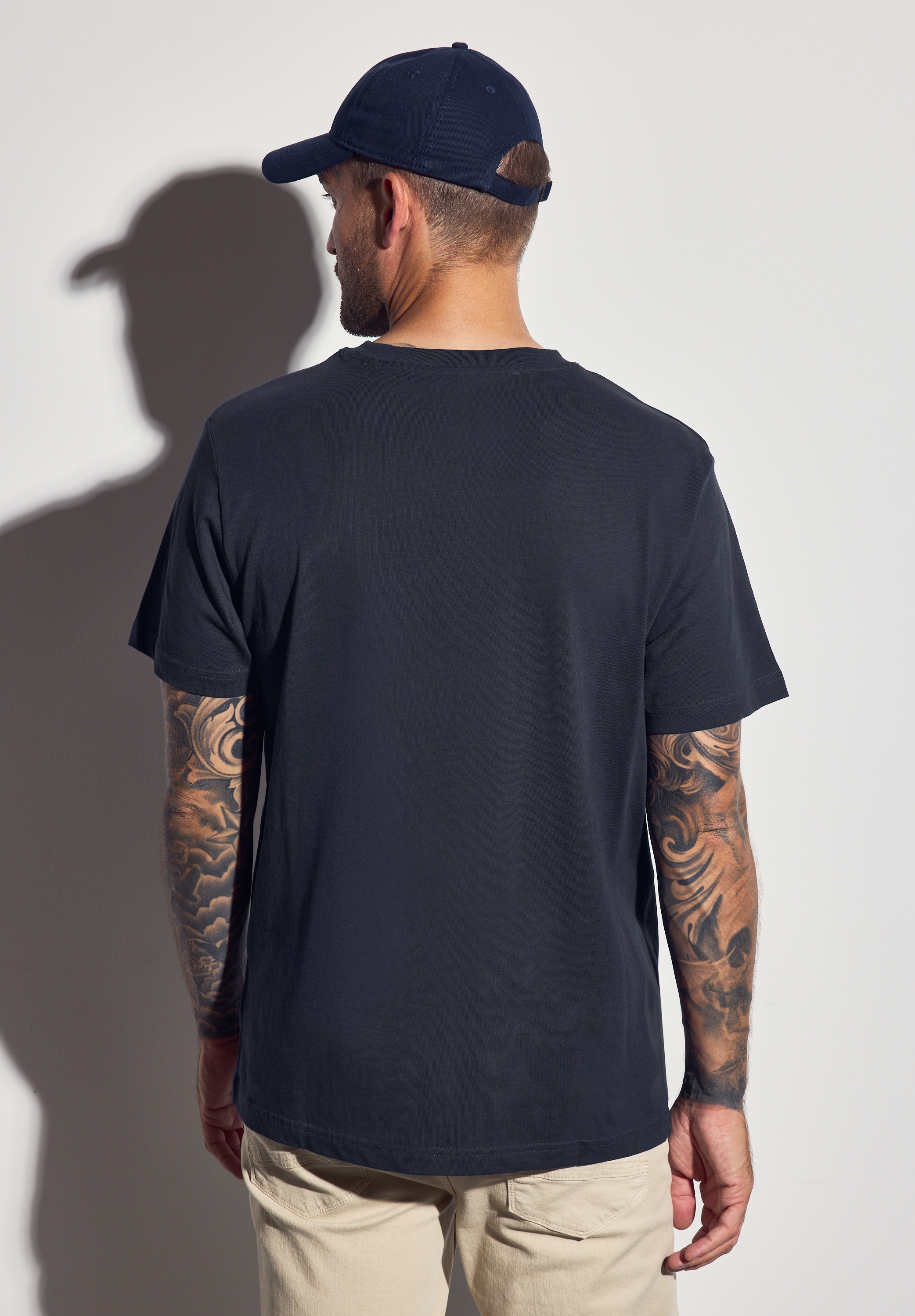 STREET ONE MEN T-Shirt, aus reiner Baumwolle