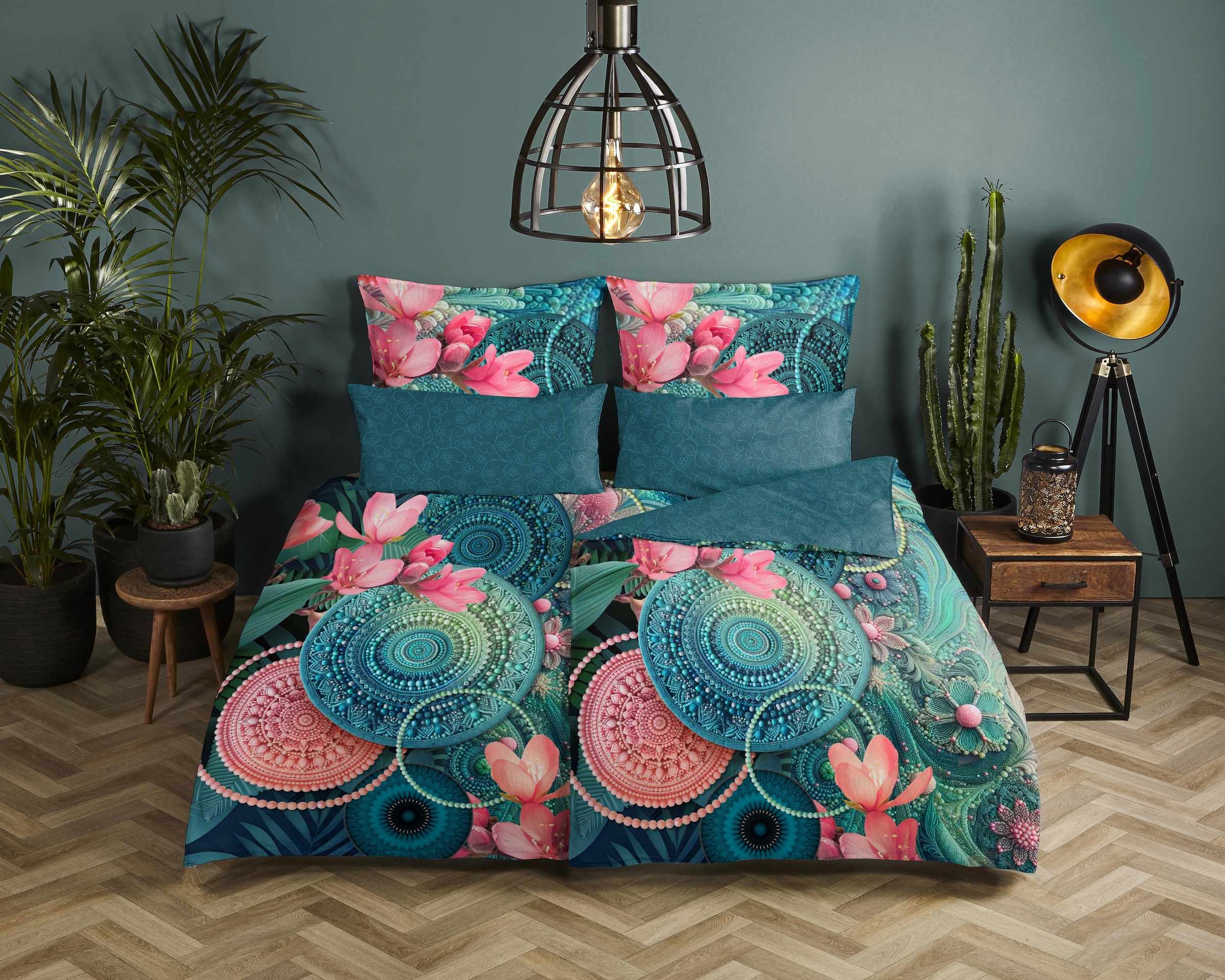 hip Wendebettwäsche "Zahra" 2 Stk. tlg. Satin, Reißverschluss, Wendeoptik, günstig online kaufen
