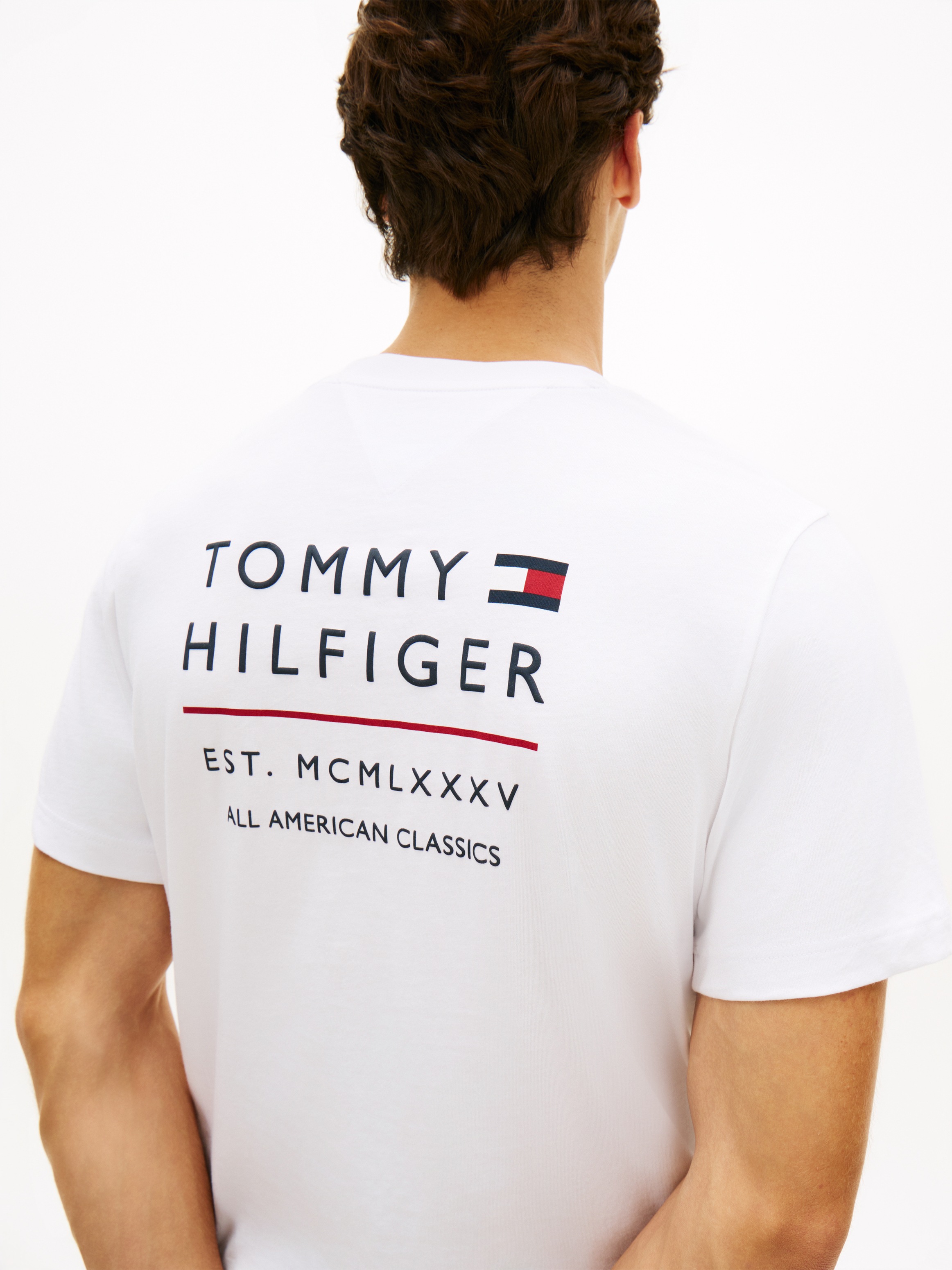 Tommy Hilfiger T-Shirt "BRAND LOVE EMBRO STACK" mit großem Rückenprint, reg günstig online kaufen