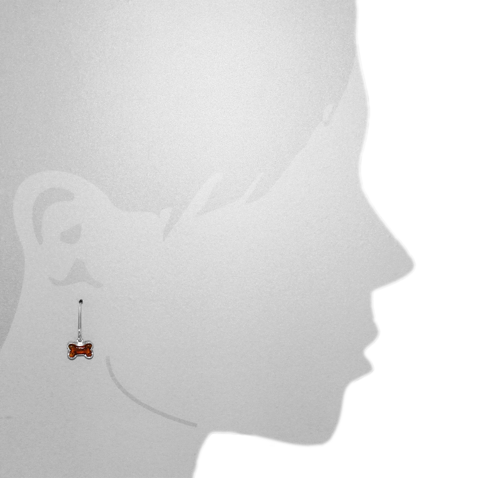 OSTSEE-SCHMUCK Paar Ohrhänger »- Knochen - Silber 925/000 - Bernstein«