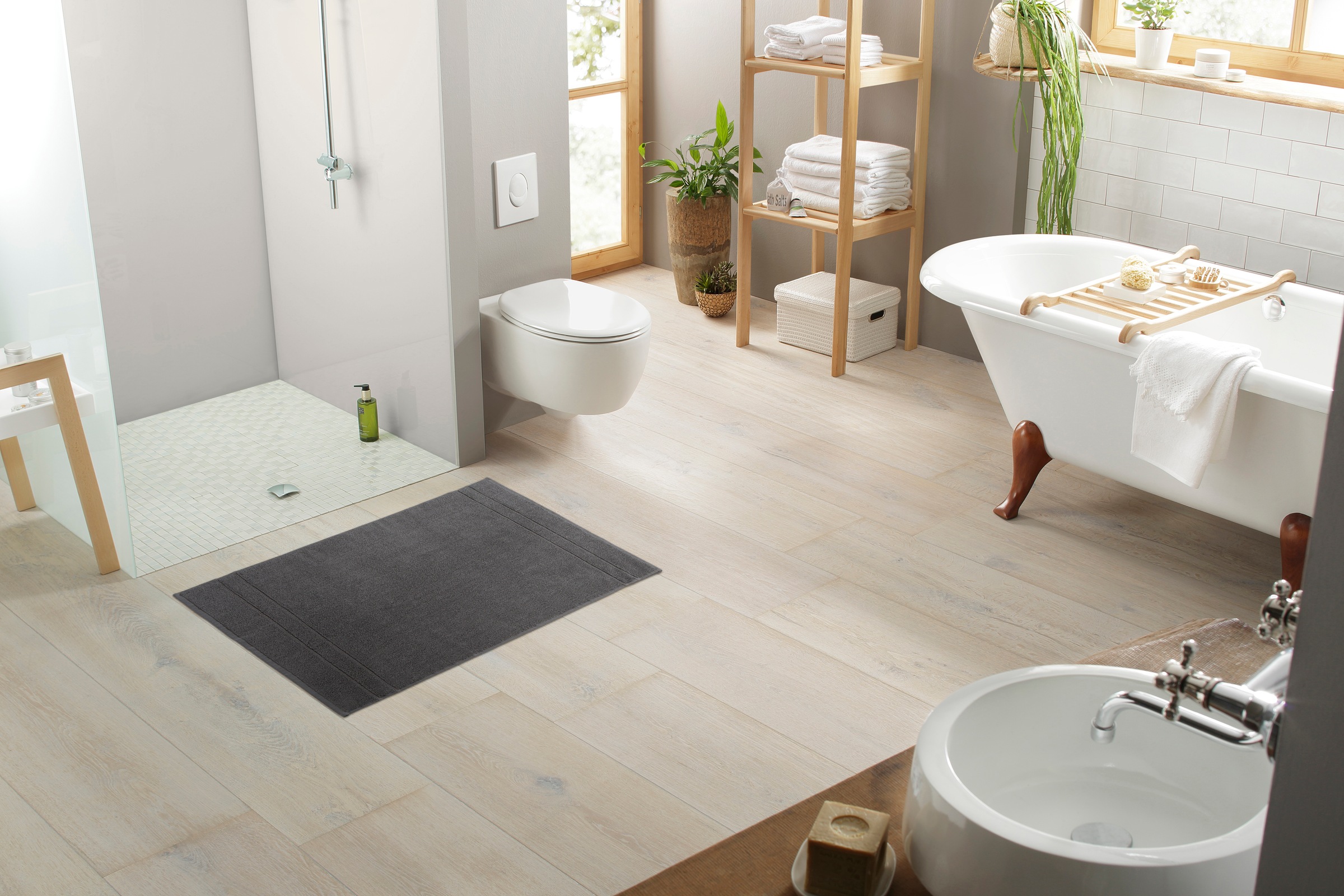 my home Badematte "Inga, 2 tlg. Hotelmatten-Set" Höhe 4 mm beidseitig nutzb günstig online kaufen