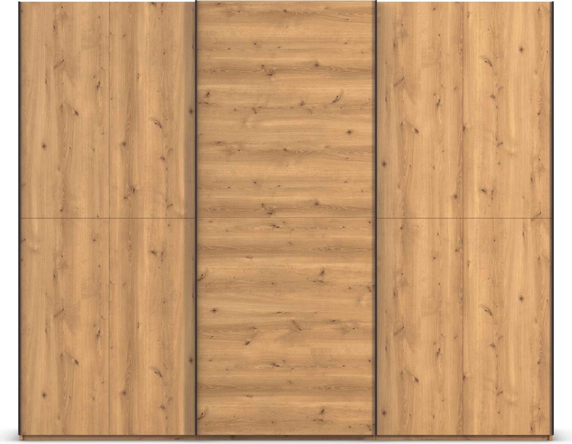 rauch Schwebetürenschrank »Kleiderschrank Schrank Garderobe Schlafzimmerschrank SCALE-WOOD«, senkrecht geteilte Türen in robuster massiver Asteiche MADE IN GERMANY