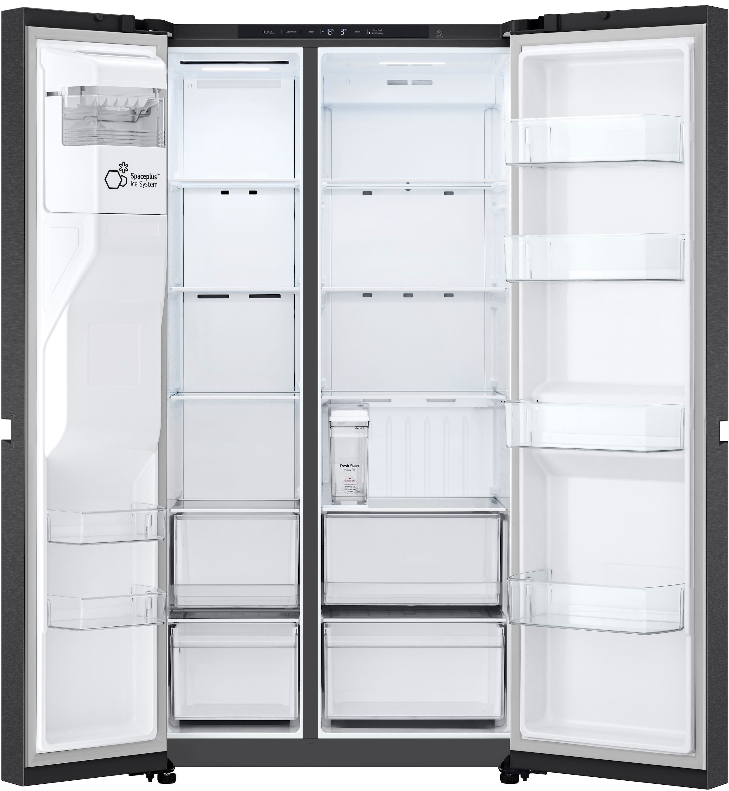 LG Side-by-Side »GSLC41EPPE« 179 cm hoch 91,3 cm breit Total No Frost, LINEARCooling, Multi-Airflow, Integrierter Wassertank
