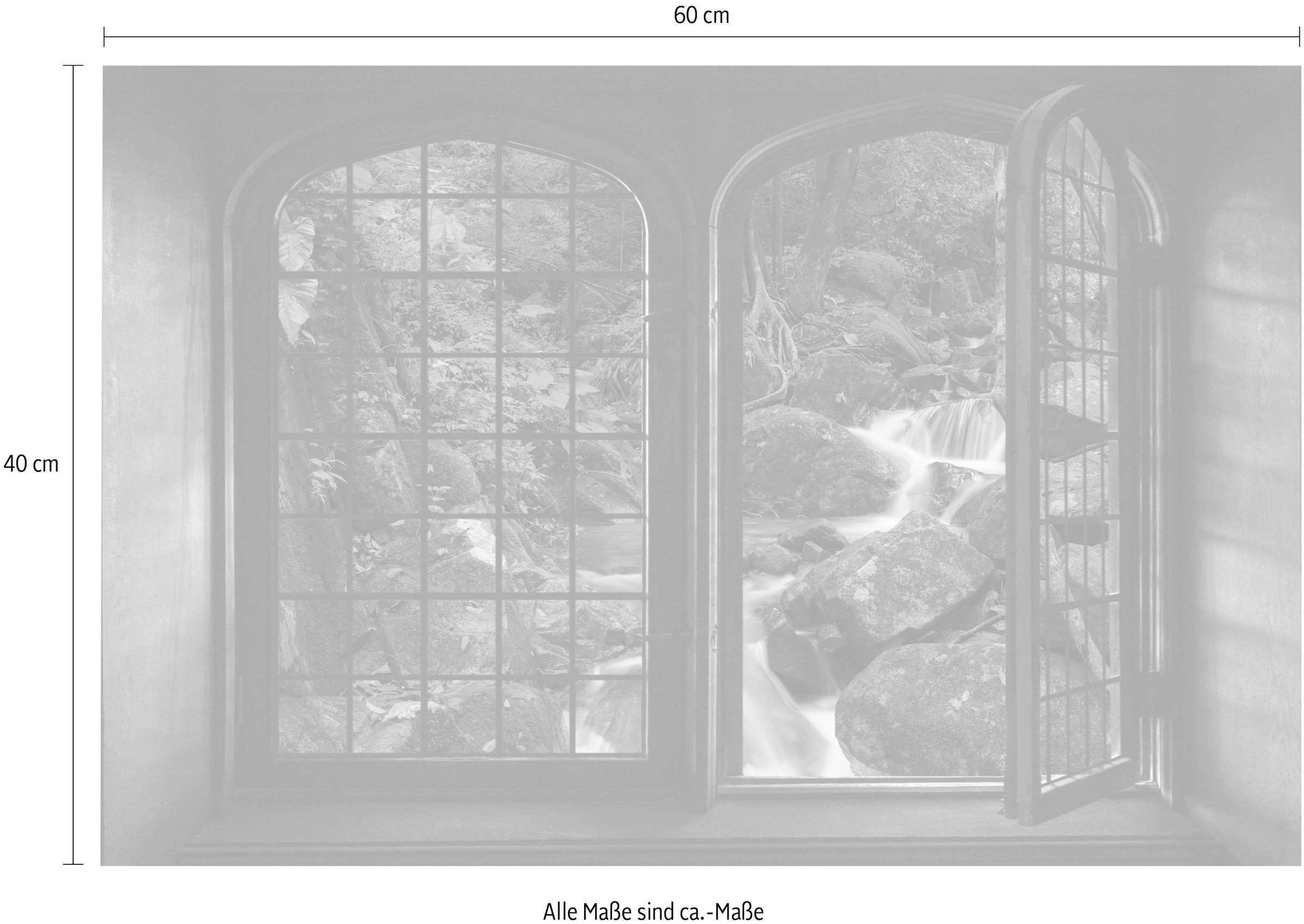 queence Wandsticker »Touch of Red«, Wandsticker, Wandbild, selbstklebend, 3D, Fenster