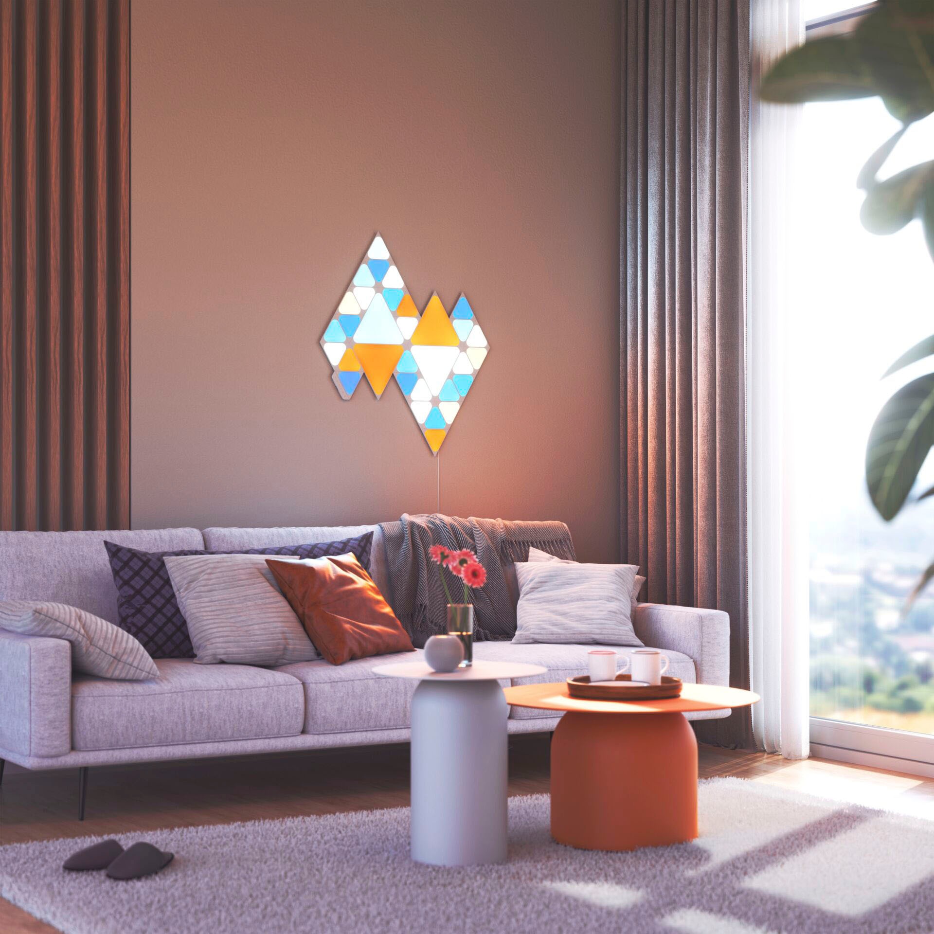 nanoleaf Dekolicht »Nanoleaf Shapes Starter Kit Triangles & Mini«, 32 LED-Lichtpaneelen zur Erstellung individueller Layouts