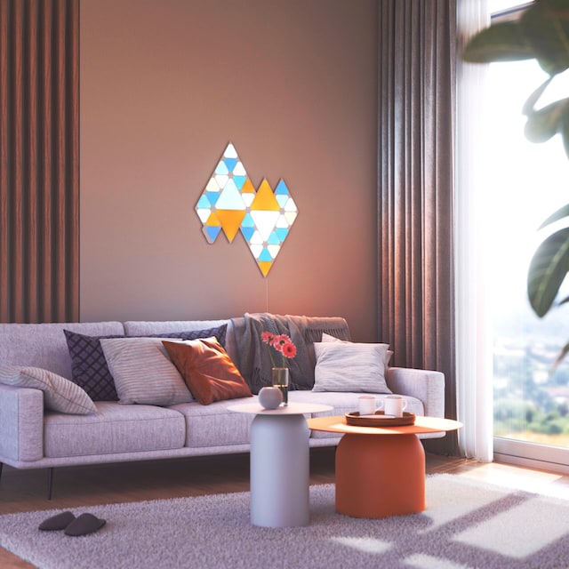 nanoleaf Dekolicht »Nanoleaf Shapes Starter Kit Triangles & Mini«, 32  LED-Lichtpaneelen zur Erstellung individueller Layouts | BAUR