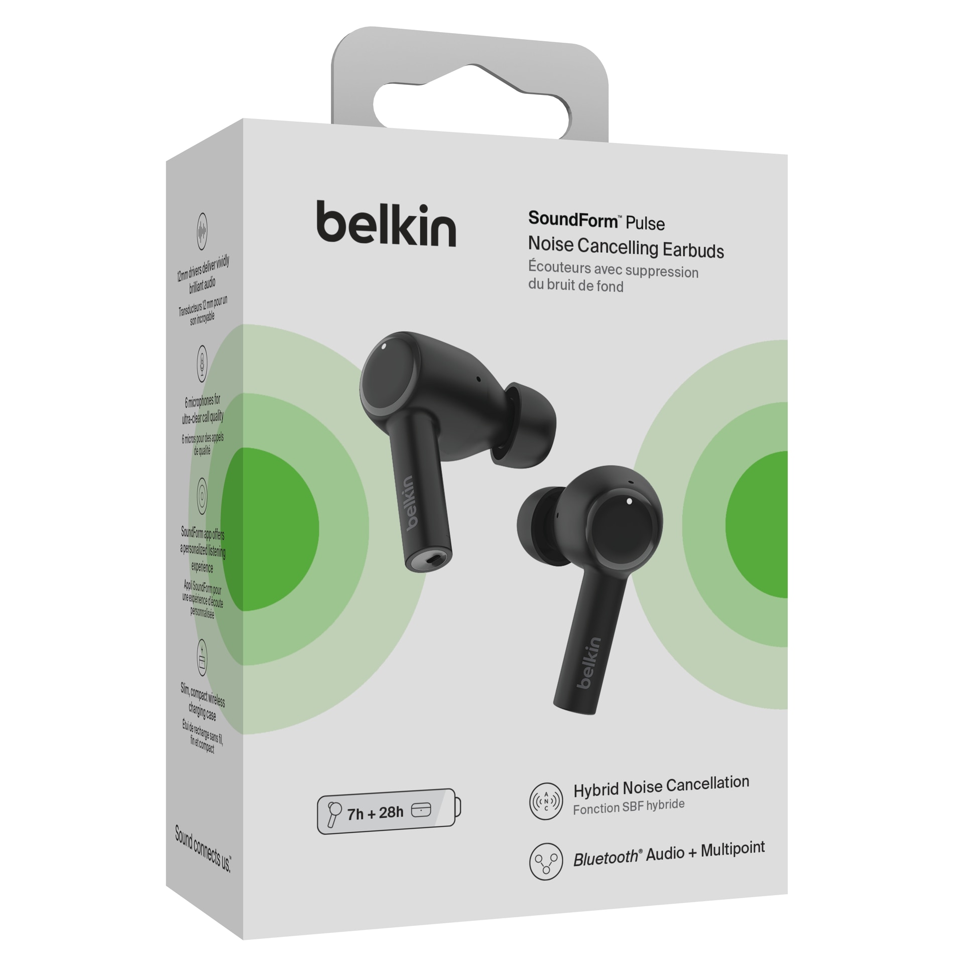 Belkin wireless In-Ear-Kopfhörer »SOUNDFORM Pulse«, Active Noise Cancelling (ANC)