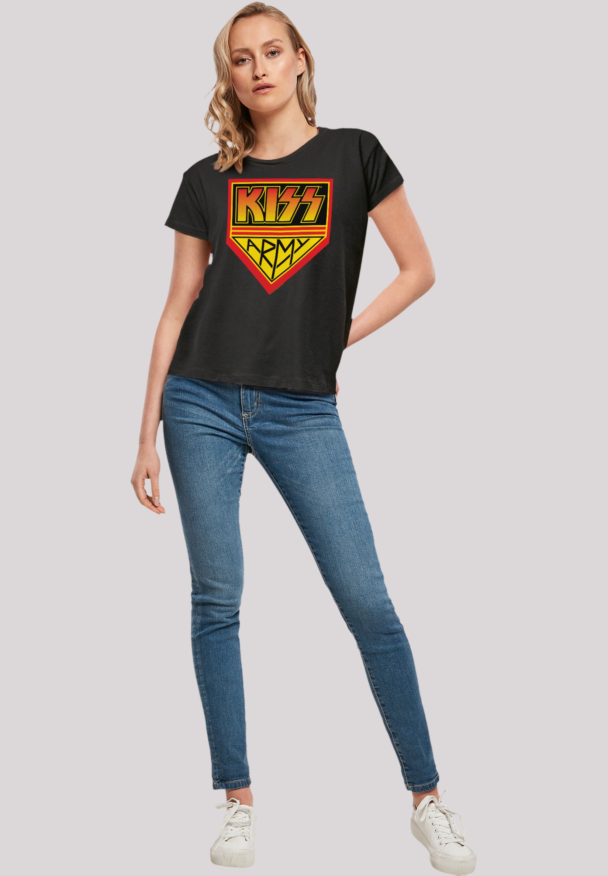 F4NT4STIC T-Shirt »Kiss Rock Band Army Logo«, Premium Qualität, Musik, By Rock Off