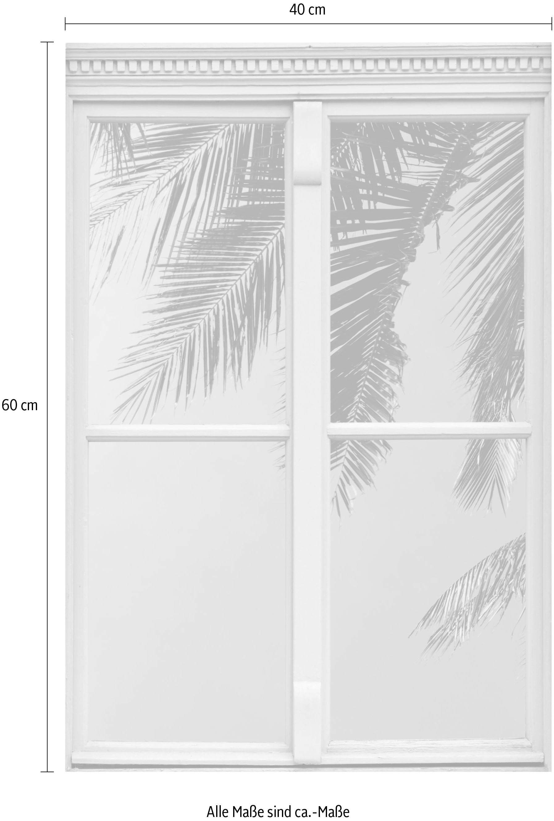 queence Wandsticker »Palmenblätter«, Wandsticker, Wandbild, selbstklebend, 3D, Fenster