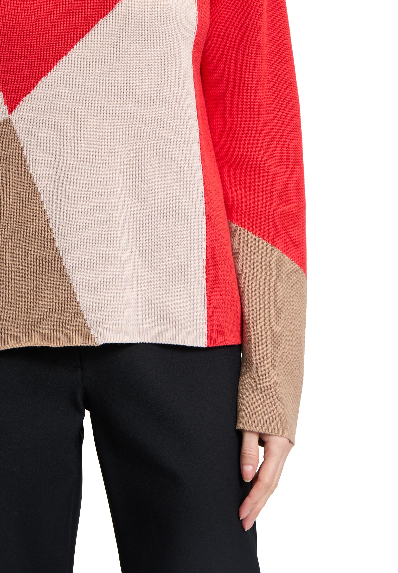 Betty Barclay Strickpullover »Betty Barclay Damen Feinstrickpullover mit Intarsie«, (1 tlg.), Color Blocking