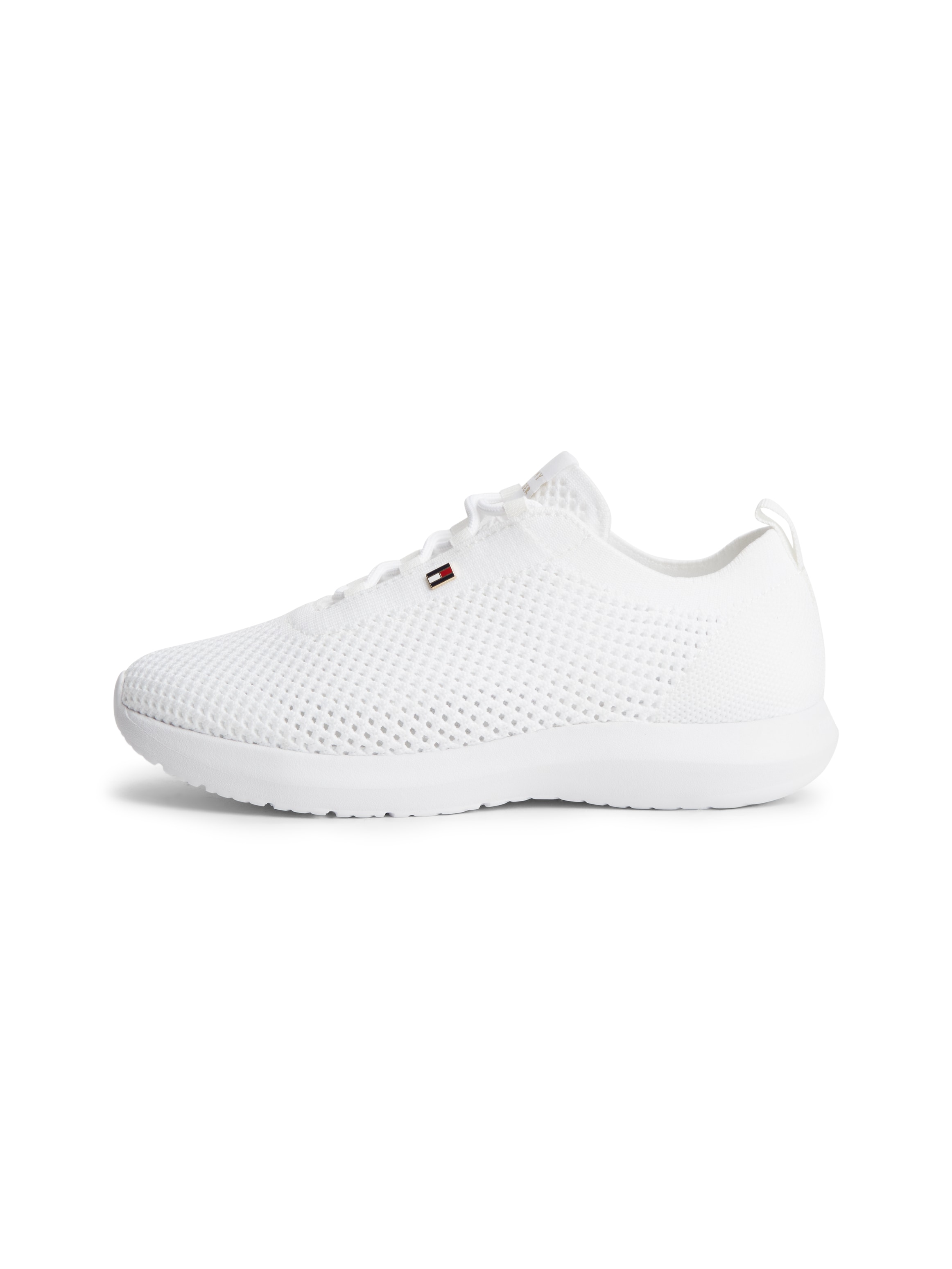 Tommy Hilfiger Keilsneaker »TH KNIT RUNNER«  Freizeitschuh, Halbschuh, Schnürschuh mit Logoflaggen-Element