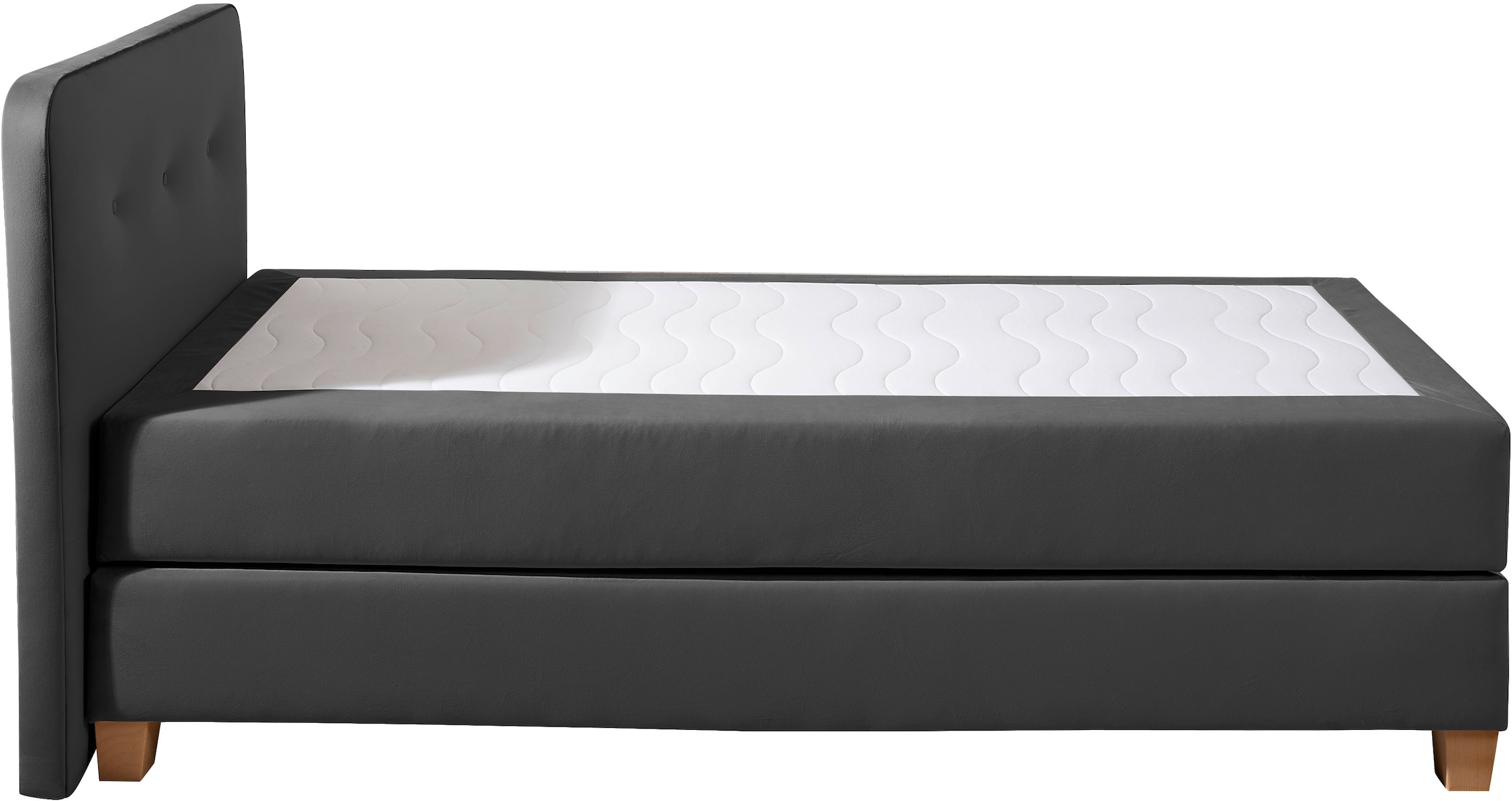 Home affaire Boxspringbett »Fargo«, inkl. Topper, in 3 Matratzenarten, in Samt- oder Strukturstoff