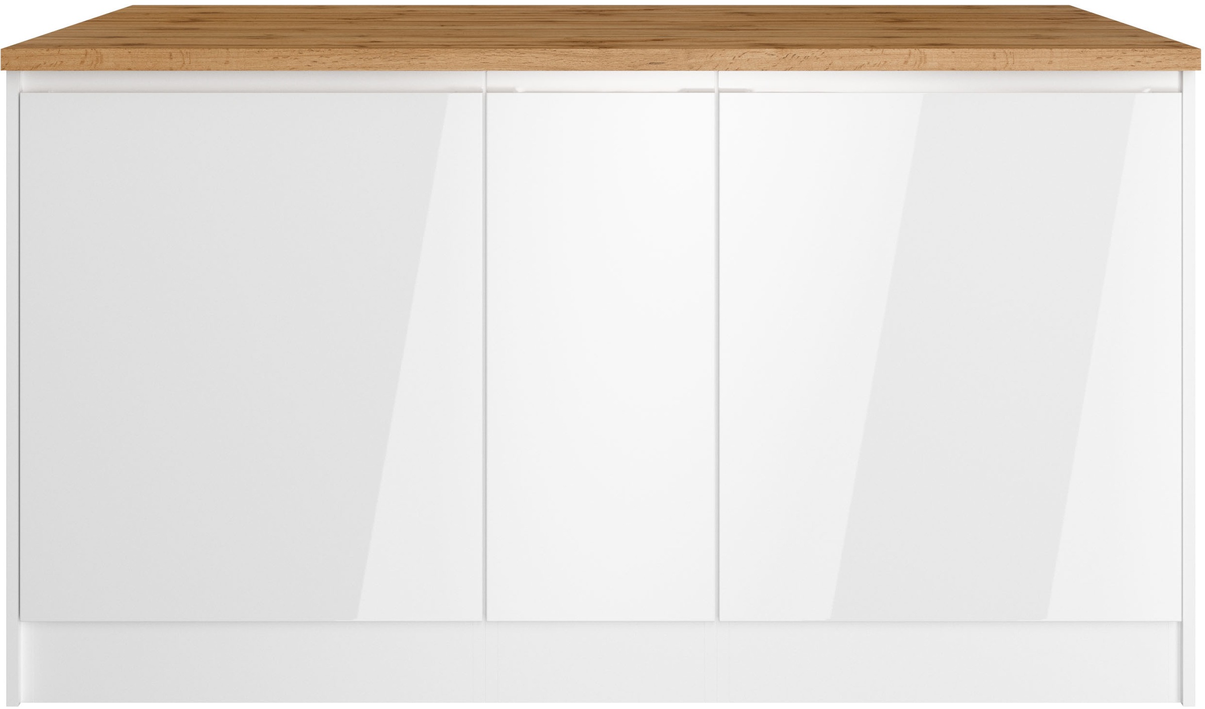 KOCHSTATION Kücheninsel »KS-Virginia« Breite 153 cm, MDF-Fronten, Flaschenregal