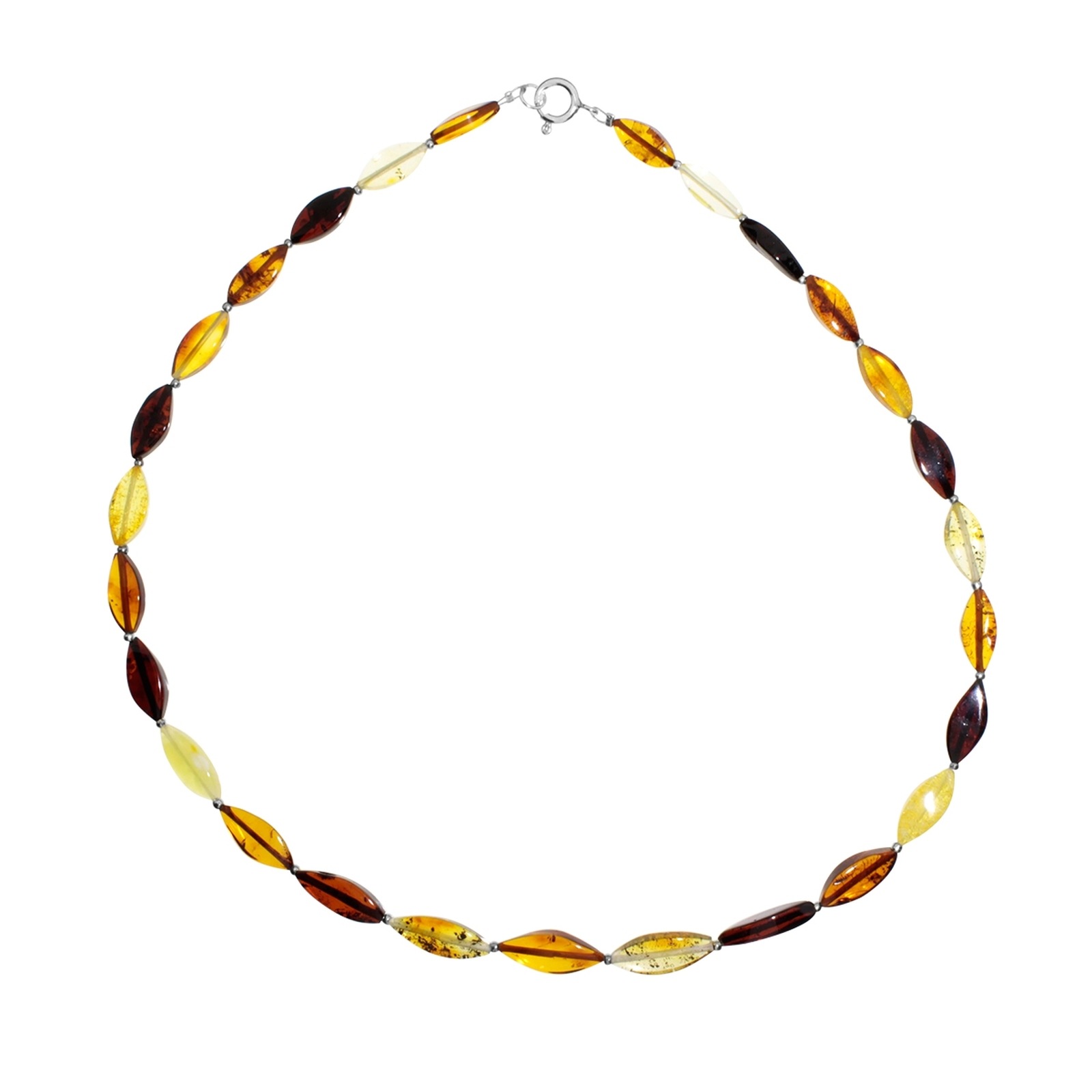 OSTSEE-SCHMUCK Damen Gliederkette "Ostsee-Schmuck Kette Tasja Kette Tasja", 50cm, Bernstein, L: 42, braun, Bernstein, Halsketten