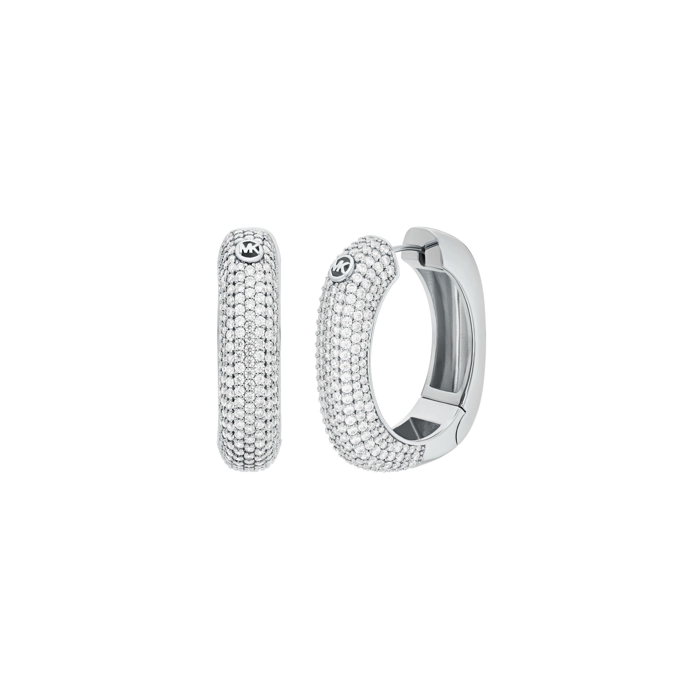 Paar Creolen MICHAEL KORS "Schmuck Geschenk Metall PREMIUM", metallfarben, kristallweiß, kristallweiß, Ohrringe, Damen, Metall, mit Zirkonia (synth.) 2