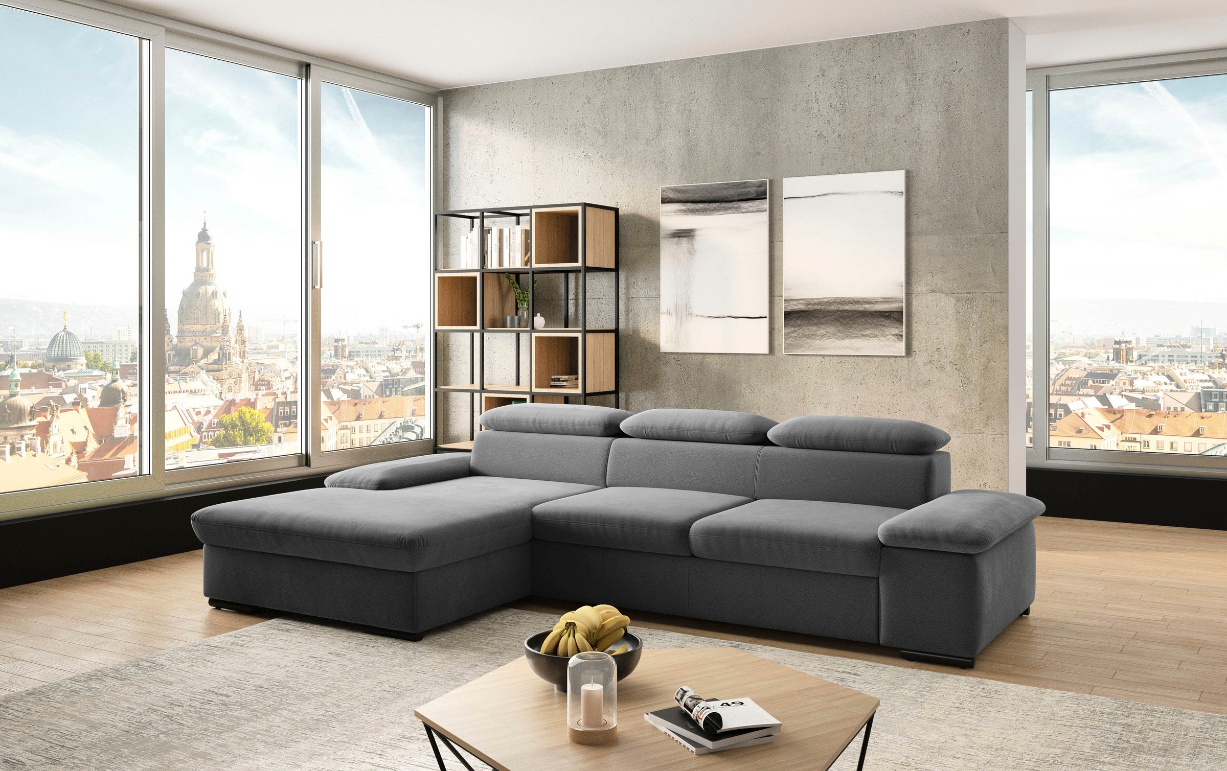 sit&more Ecksofa »Alcudia L-Form«, wahlweise mit Bettfunktion
