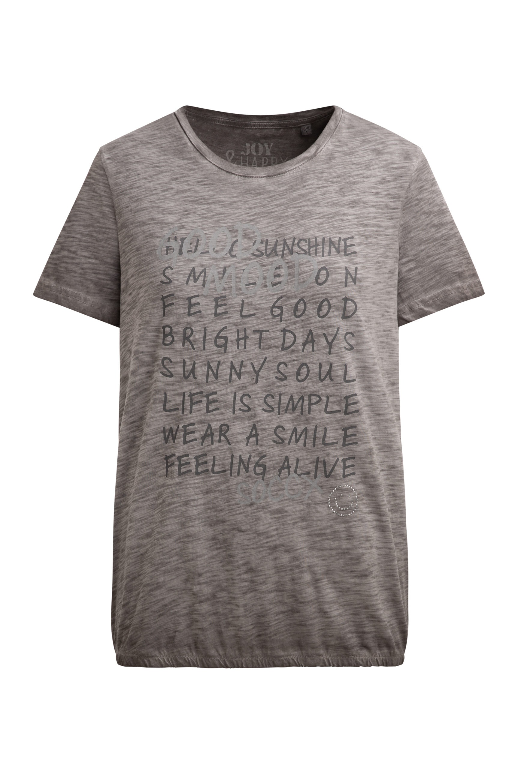 SOCCX Rundhalsshirt mit Gummizug im Saum